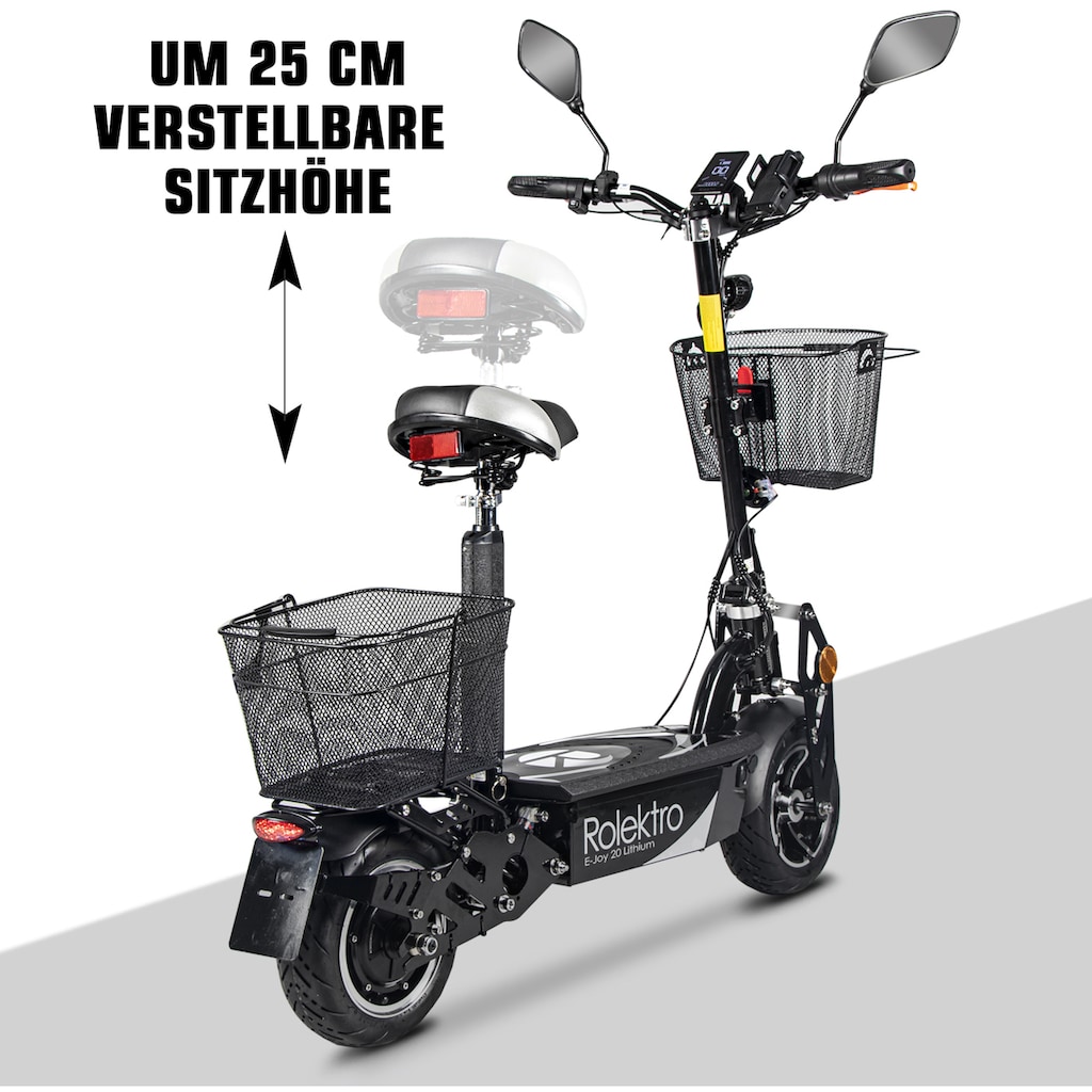 Rolektro Sitzscooter »Rolektro E-Joy 20 Lithium«, 20 km/h, 45 km