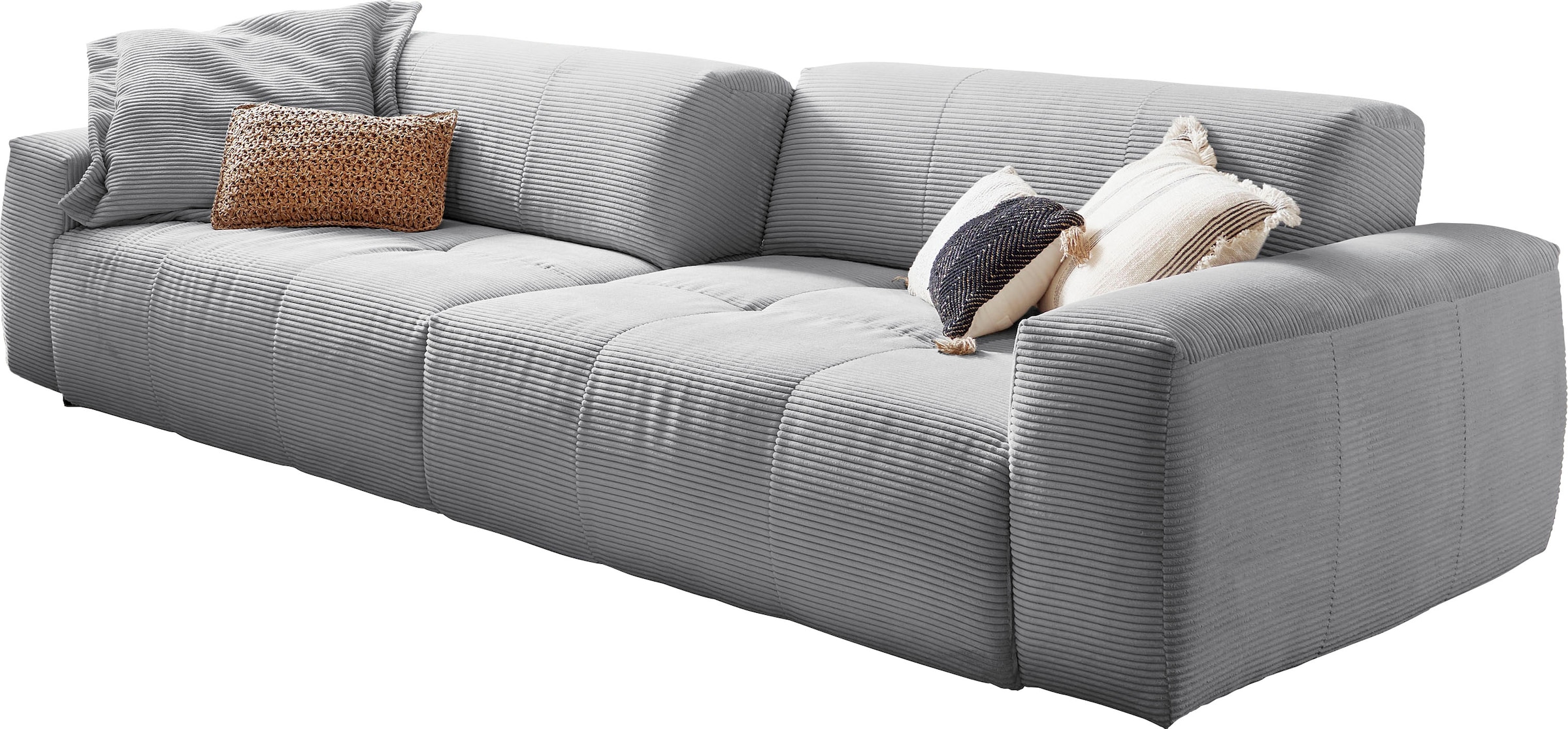 3C Candy Big-Sofa verstellbare | durch Rückenlehne, Bezug kaufen in BAUR Sitztiefen Zwei Cord »Yoshy«