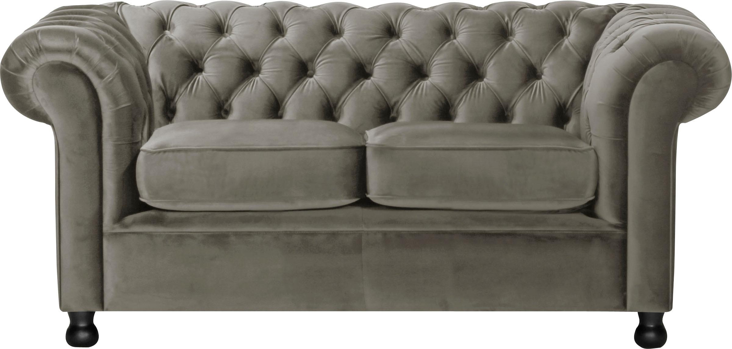 Home affaire Chesterfield-Sofa "Chesterfield Home 2-Sitzer", mit edler Knop günstig online kaufen