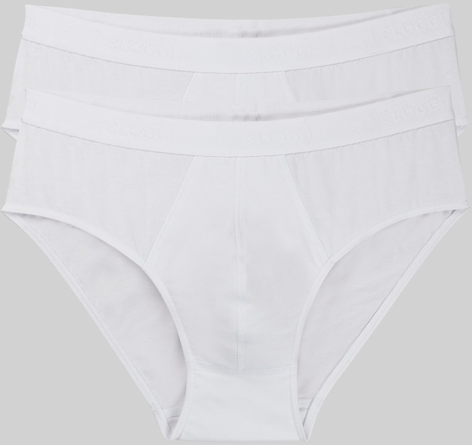 sloggi Midislip "men 24/7 Midi 2P", (Packung, 2 St.), Herrenslip, Brief, Baumwoll-Stretch