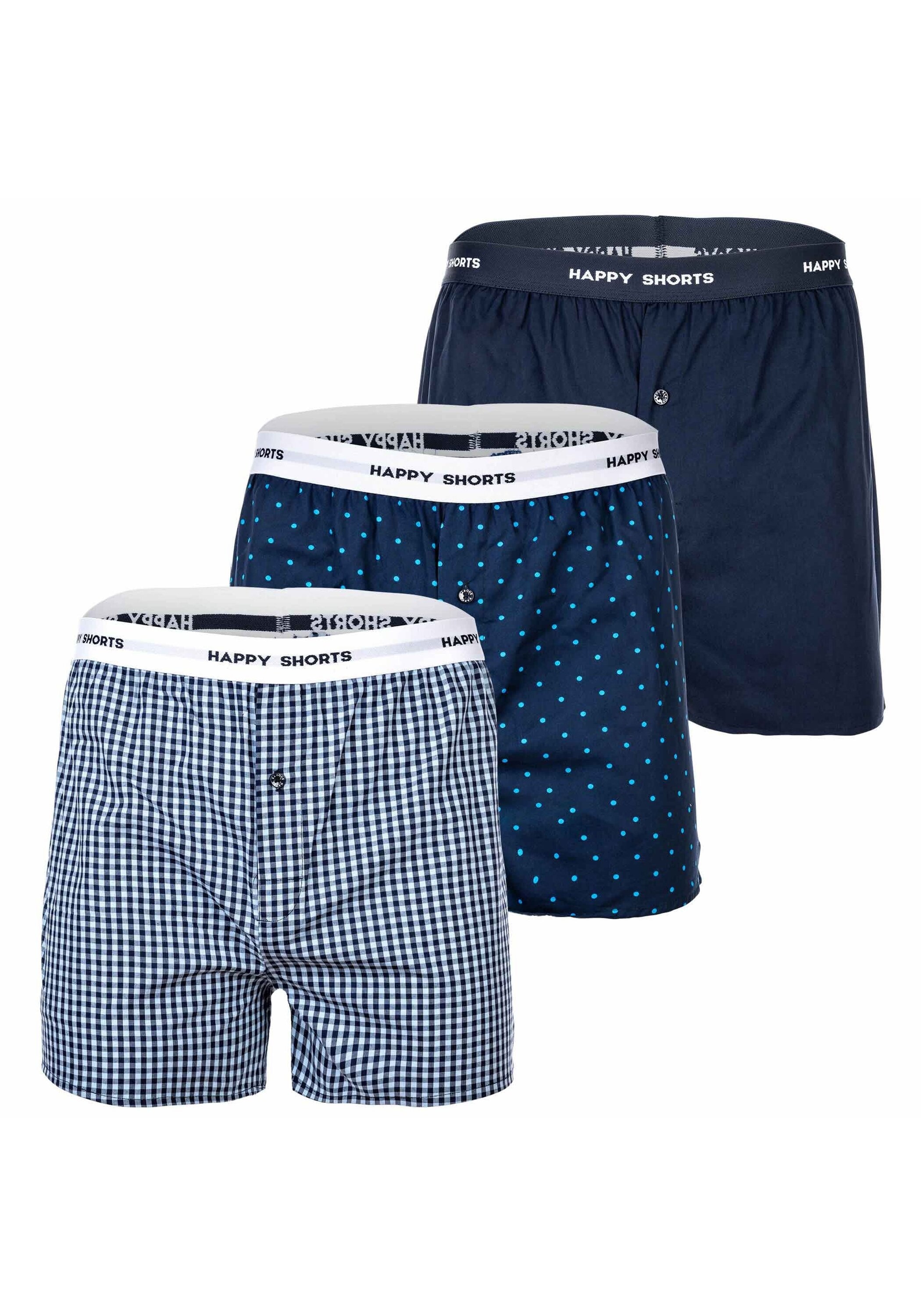 HAPPY SHORTS Boxershorts "Web-Boxershorts 3er Pack" günstig online kaufen