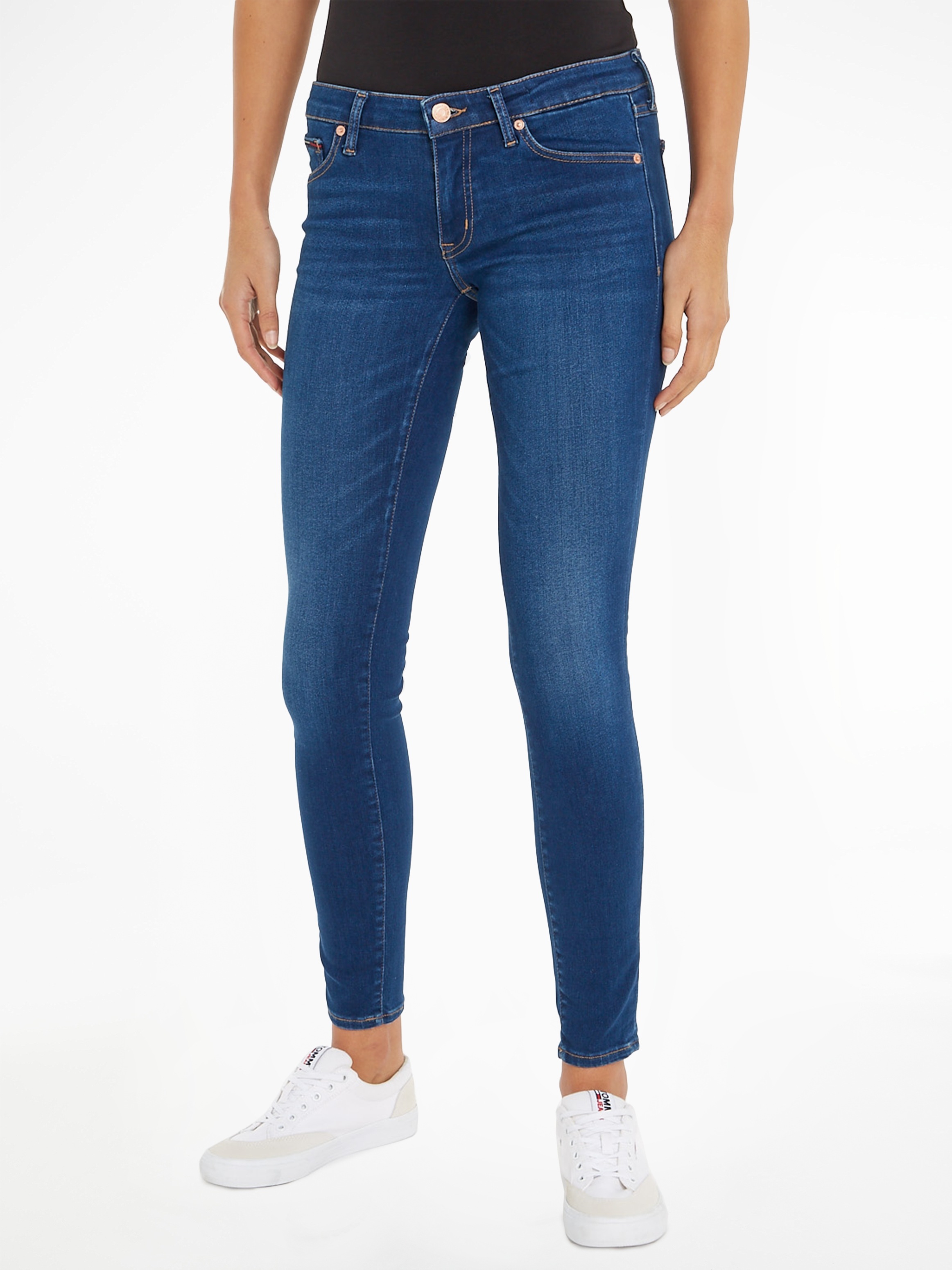 Labelapplikationen Skinny-fit-Jeans, dezenten BAUR | Tommy Jeans mit bestellen
