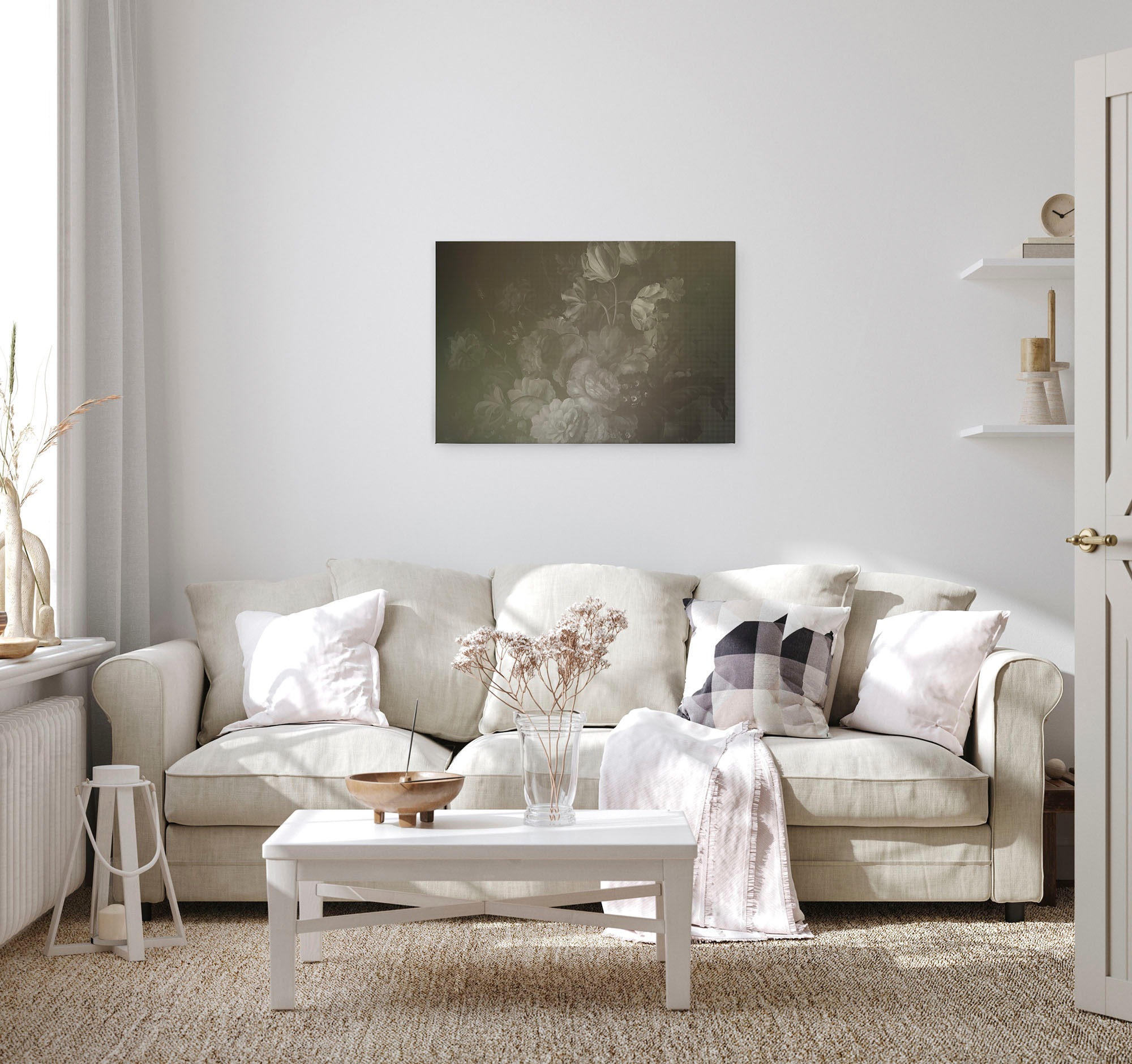 A.S. Création Leinwandbild »dutch pastel 4«, Kunst-Blumen-Kinder, (1 St.), Keilrahmen Bild Floral Rosen Leinwand-Bild Wohnzimmer modern Wandbild