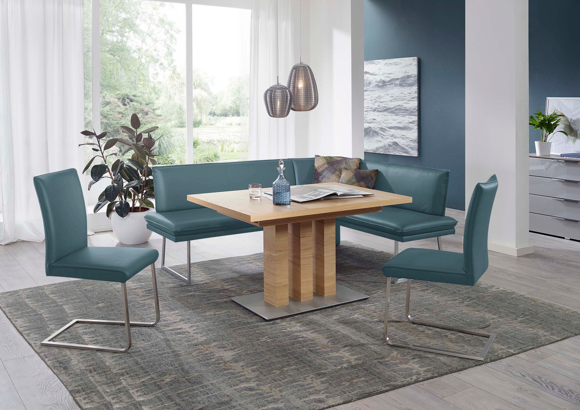 K+W Komfort & Wohnen Essgruppe "Santos III" 4 Stk. tlg. gepolsterte Eckbank günstig online kaufen