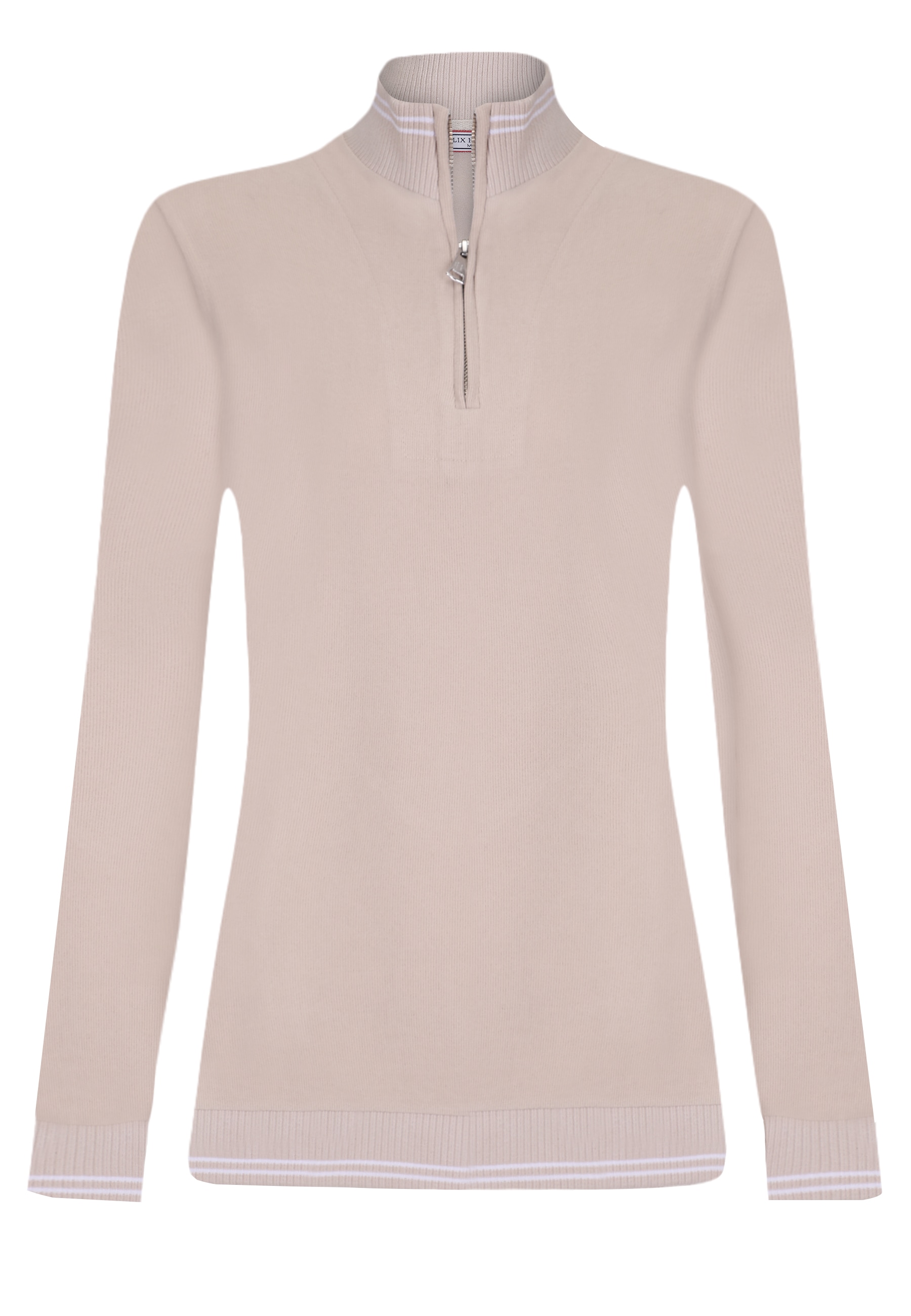 Felix Hardy "Strickpullover mit halbem Reißverschluss"