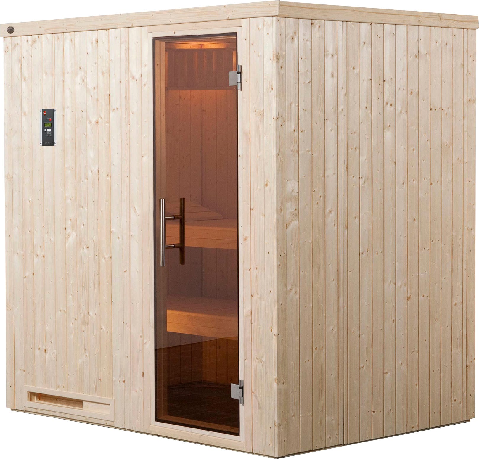 weka Sauna "Halmstad" Set, 7,5 kW Bio-Ofen mit digitaler Steuerung