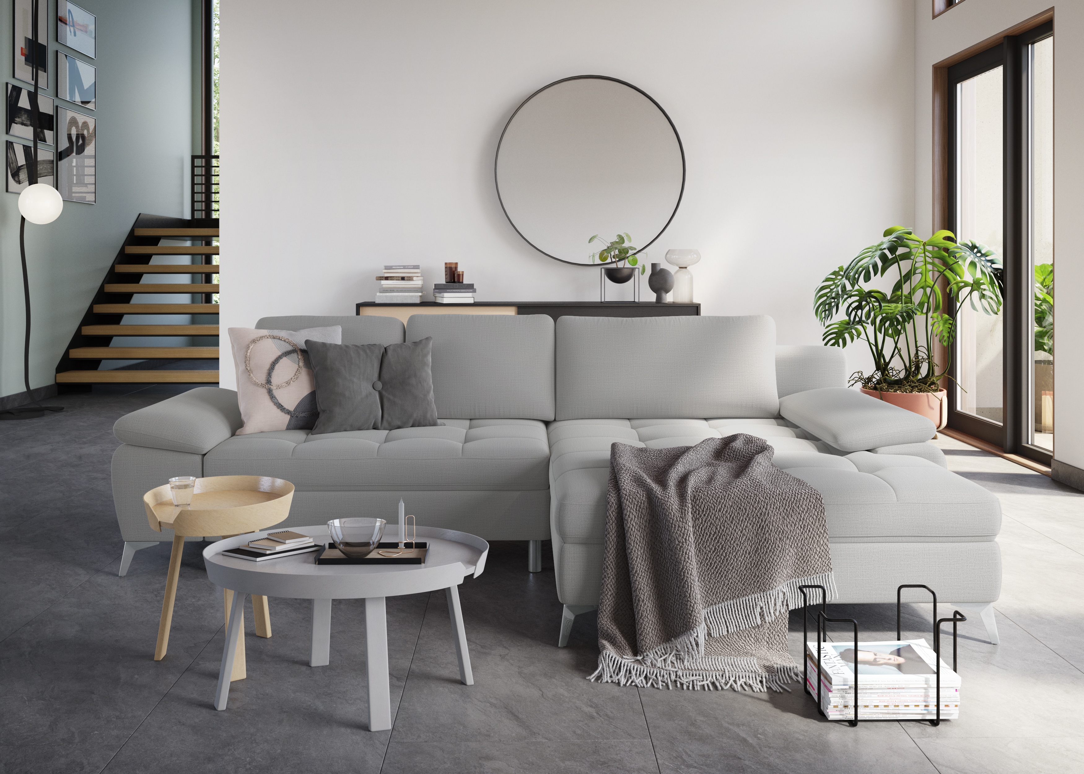 sit&more Ecksofa "Latigo L-Form" mit Mega-Recamiere, wahlweise mit Schlaffunktion und Bettkasten