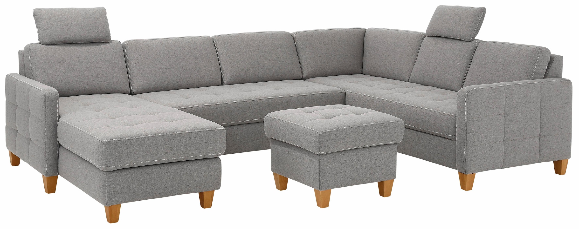 Home affaire Wohnlandschaft "Earl U-Form" wahlweise auch mit Bettfunktion o günstig online kaufen