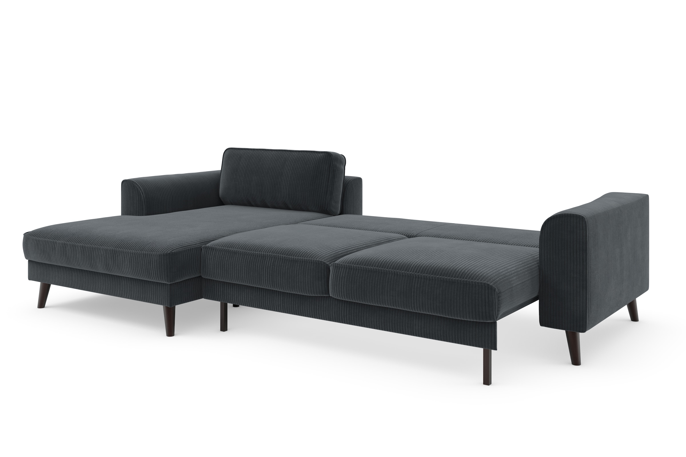TRENDMANUFAKTUR Ecksofa »Lumber Jack, elegantes Designsofa, zeitlos modern, hoher Sitzkomfort«, wahlweise mit Bettfunktion u. Bettkasten, L-Form