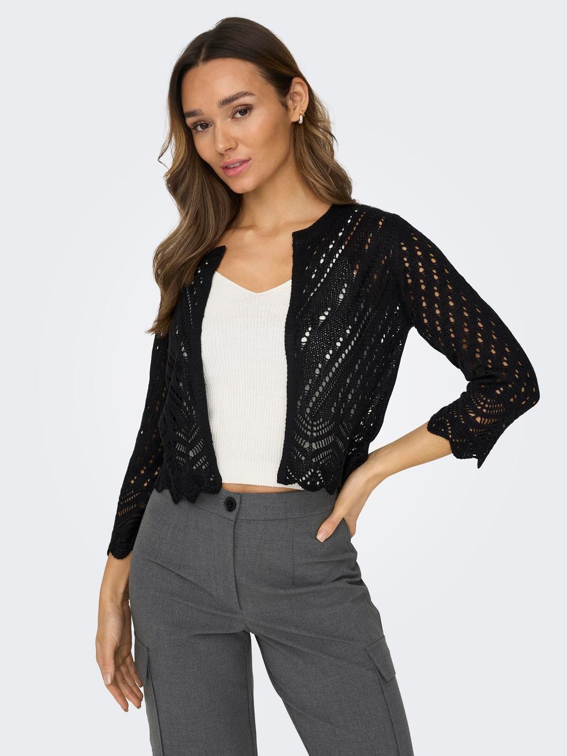 JDY Strickjacke »JDYSUN 3/4 CROPPED CARDIGAN KNT NOOS«