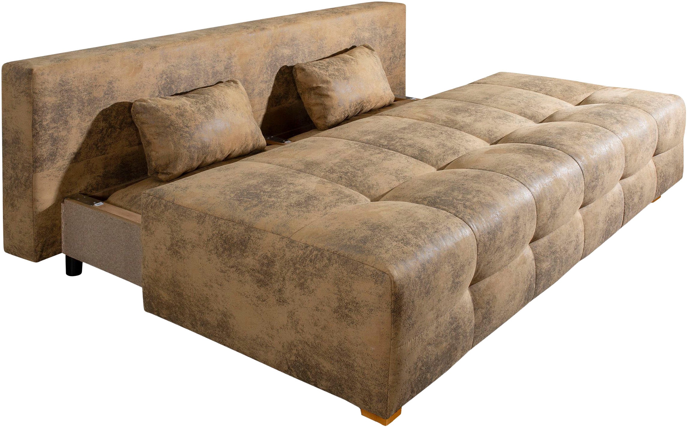 COLLECTION AB Schlafsofa »Bella«, Schlafsofa,Bettkasten,Bonellfederkern,Rückenkissen,Armlehnenkissen