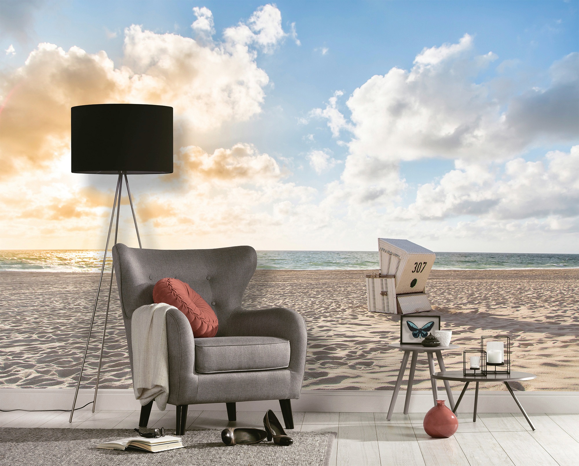 living walls Fototapete »Designwalls Beach Chair«, Vlies, Wand, Schräge, Decke