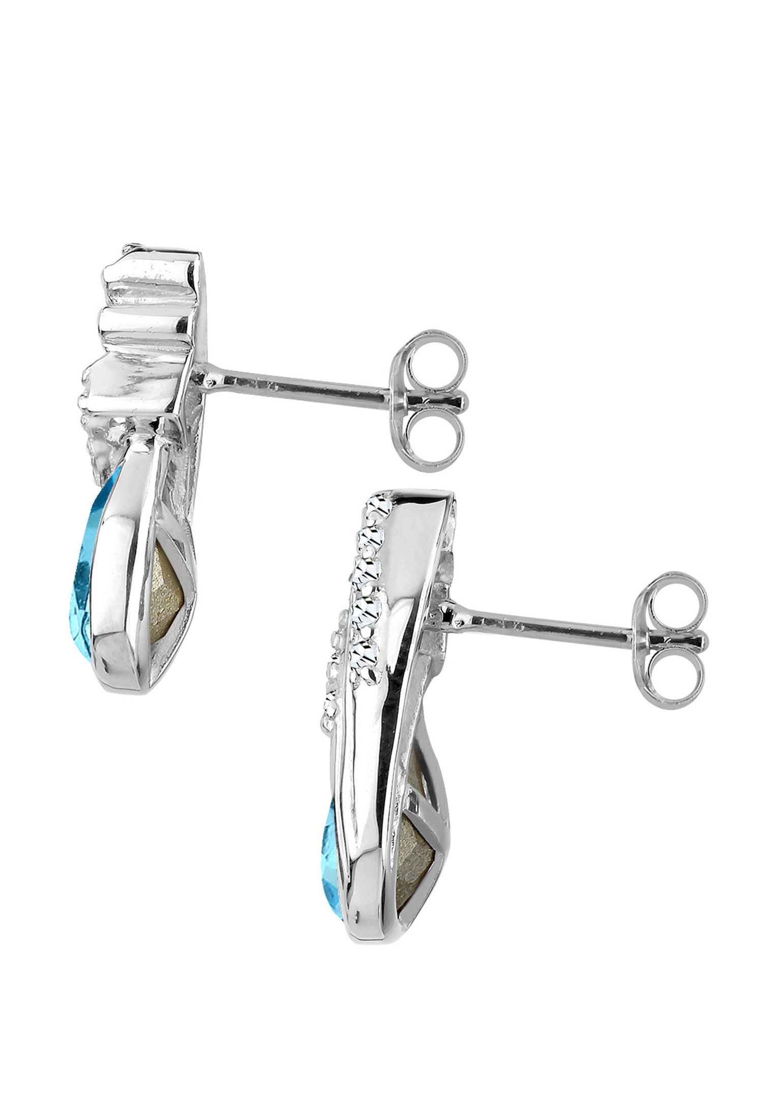 Elli Paar Ohrstecker »Tropfen Kristalle Basic Glamour Silber«