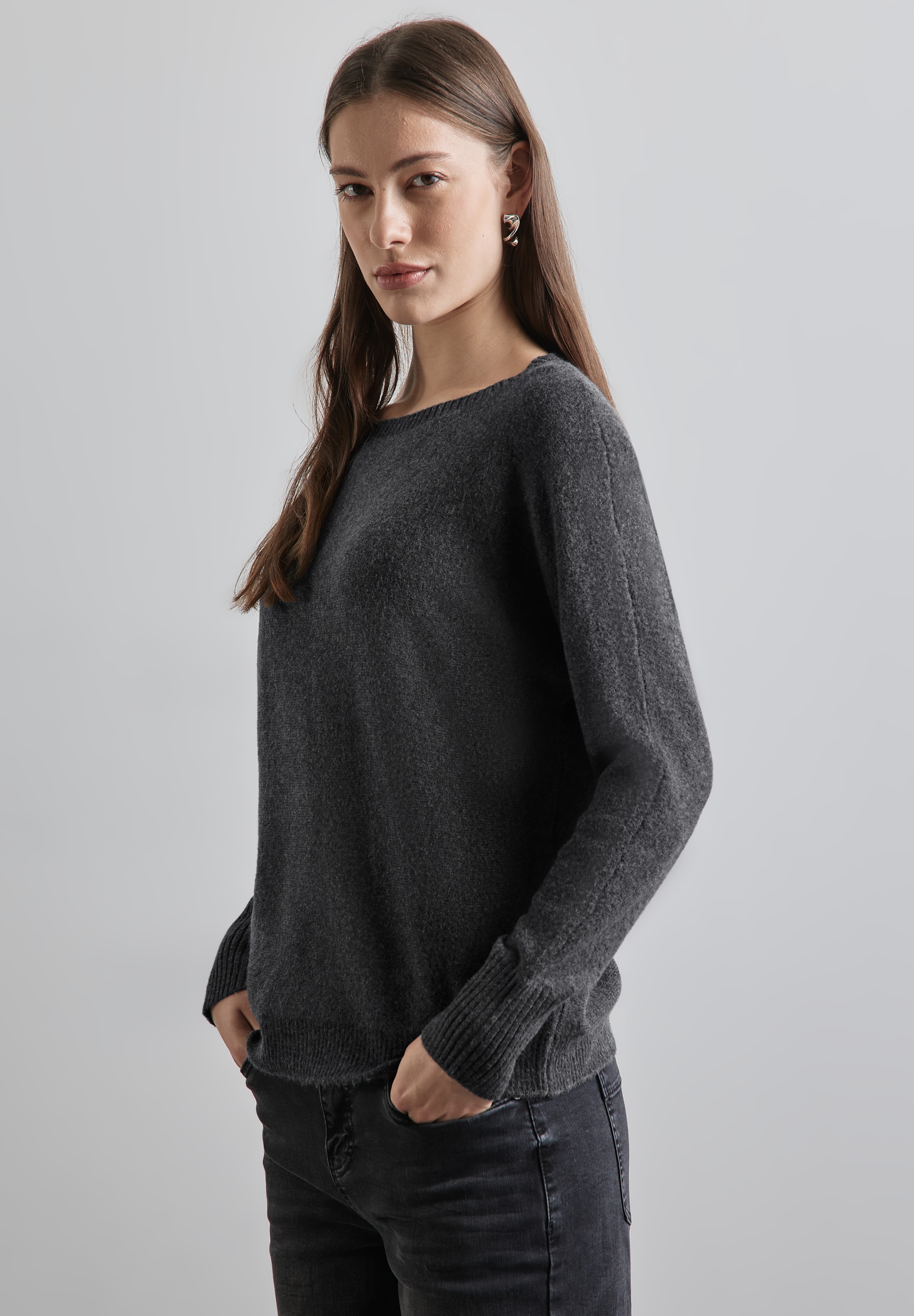 STREET ONE Strickpullover, mit U-Boot-Ausschnitt günstig online kaufen