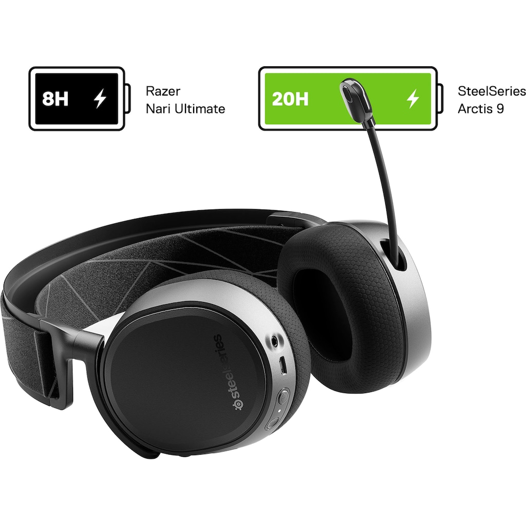 SteelSeries Over-Ear-Kopfhörer »Arctis 9«, WLAN (WiFi), Rauschunterdrückung