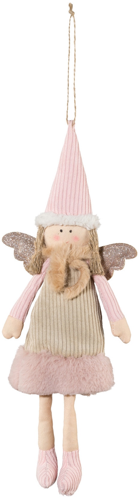 Creativ deco Dekohänger "Weihnachtsdeko" mit Plüsch-Schal
