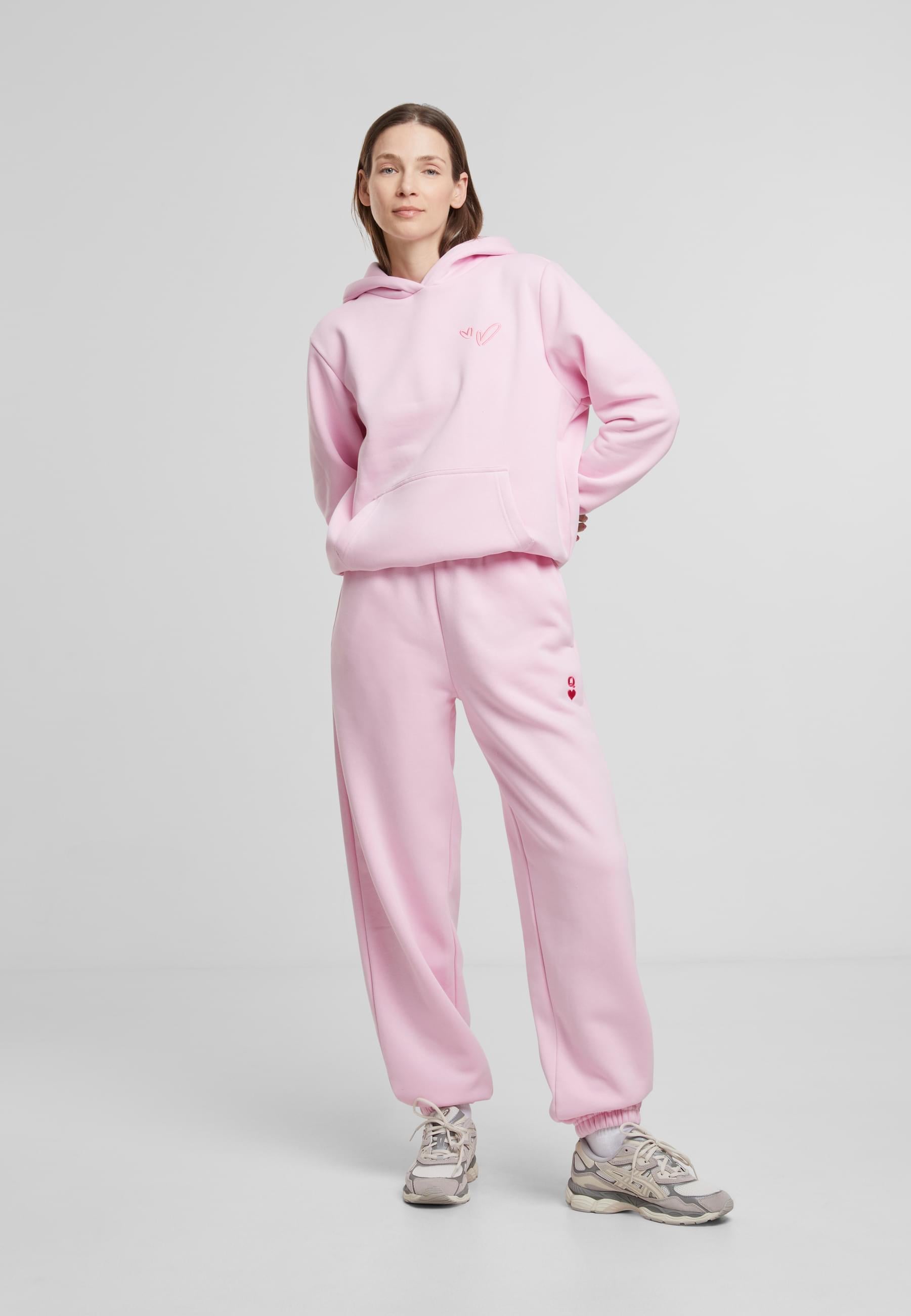 Miss Tee Kapuzenpullover »Miss Tee Heart Signs EMB Ladies Fluffy Hoody« 1 Stk.