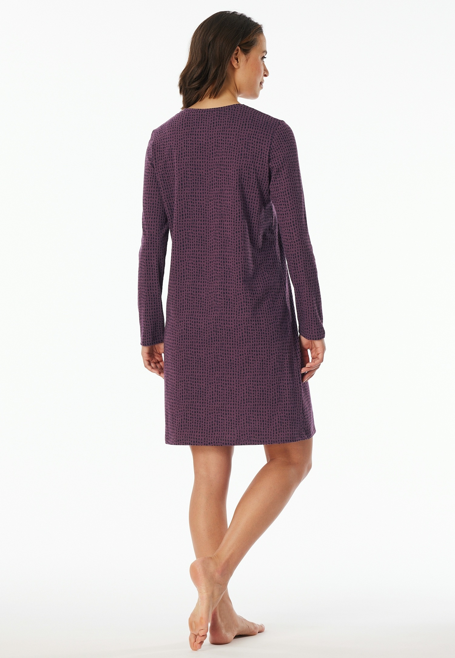 Thumbnail - uncover by SCHIESSER Nachthemd "Uncover Nightwear" 0, Baumwolle, Single Jersey-Qulität, V-Neck, weich, atmungsaktiv