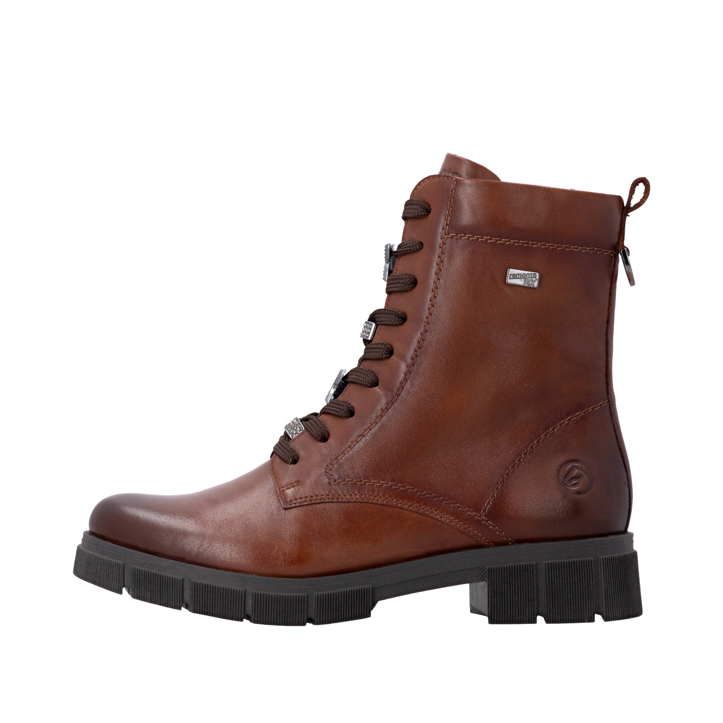 Remonte Schnürstiefelette  Schnürboots, Blockabsatz, mit wasserabweisender TEX-Membran