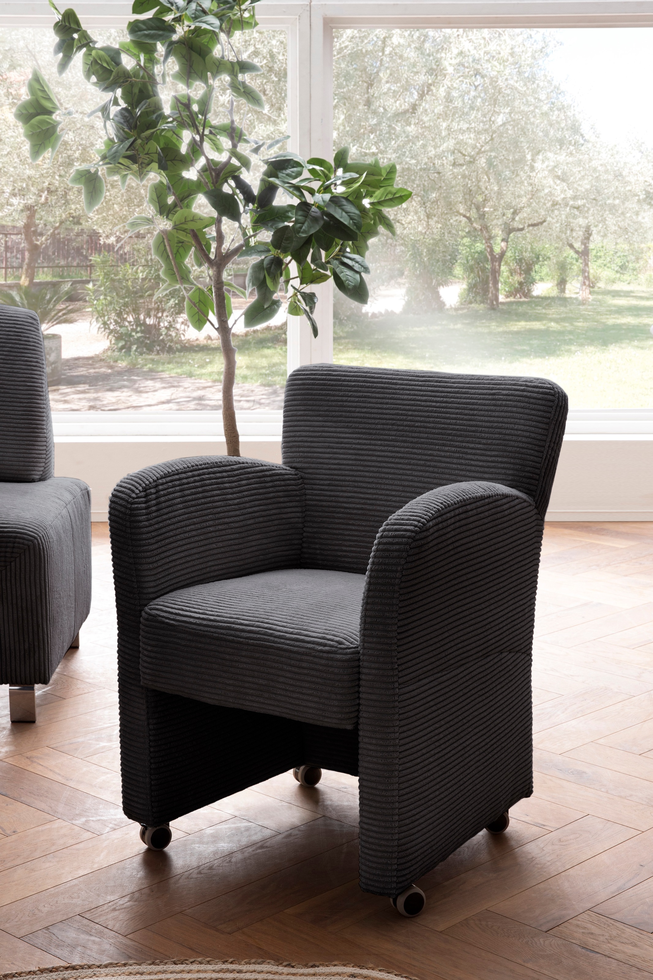 exxpo - sofa fashion Sessel "Intenso, Loungesessel, modern" hohe Bodenfreiheit, frei im Raum stellbar, hoher Sitzkomfort