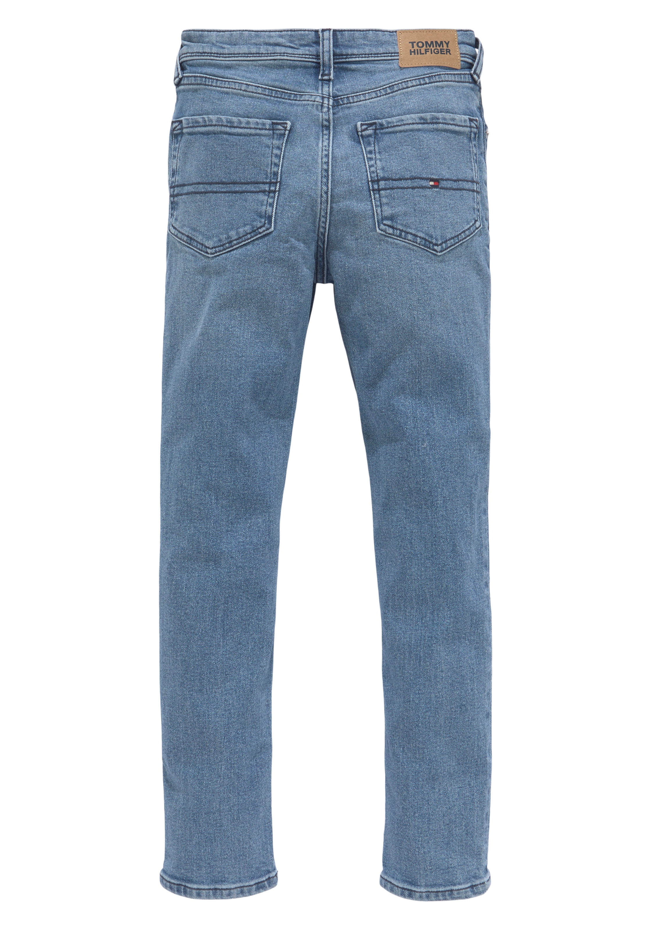 Tommy Hilfiger Stretch-Jeans »SCANTON Y MID BLUE«, mit Leder-Badge