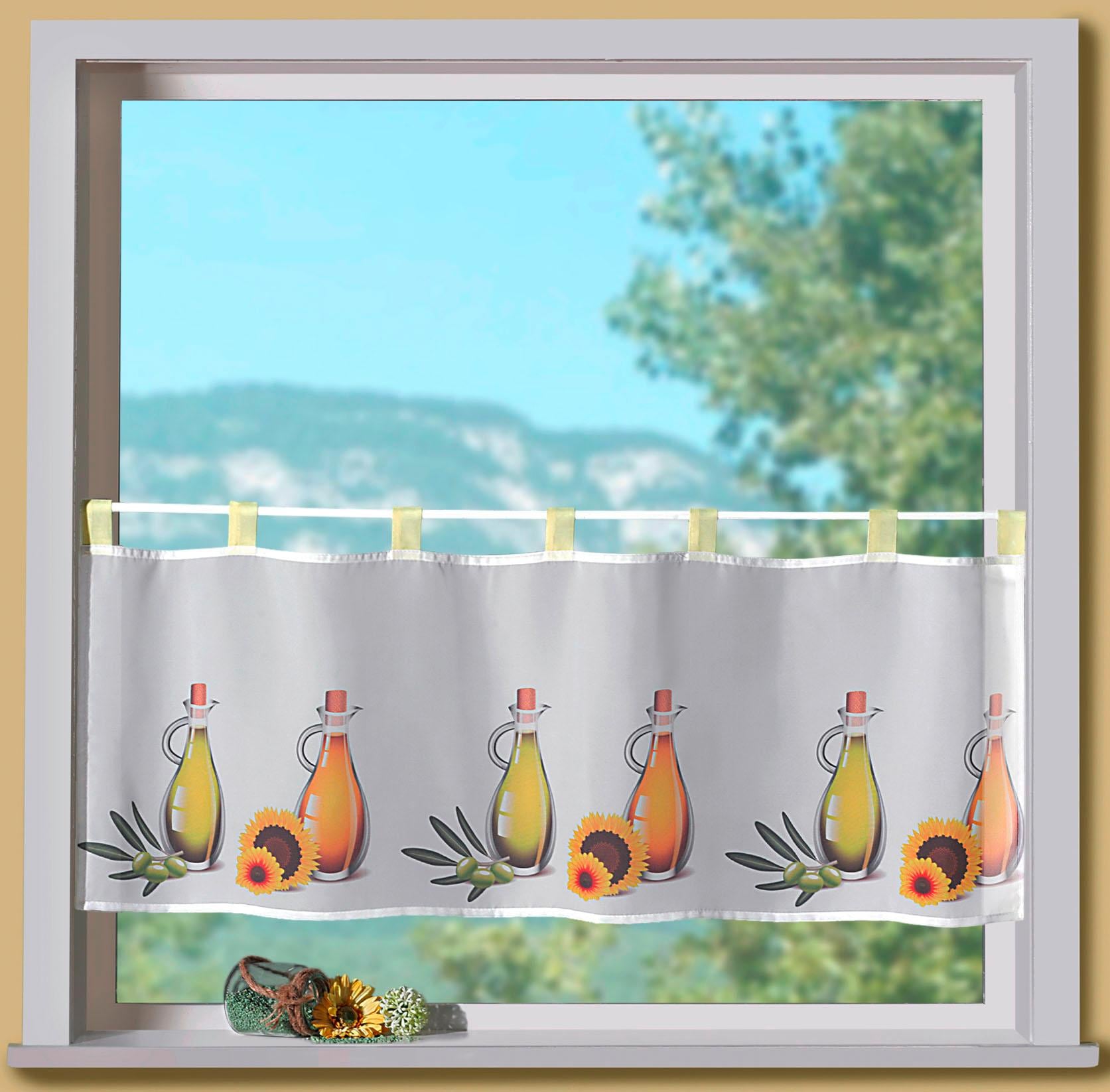 Weckbrodt Scheibengardine "Liah" Schlaufen 1 Stk. tlg. Bistro, Voile, bedru günstig online kaufen