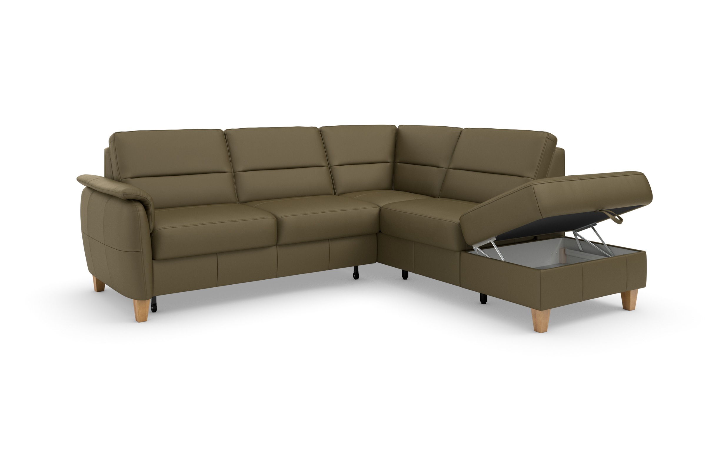 Home affaire Ecksofa »Palmera L-Form«, Federkern, wahlweise mit Bettfunktion und mit/ohne Stauraum