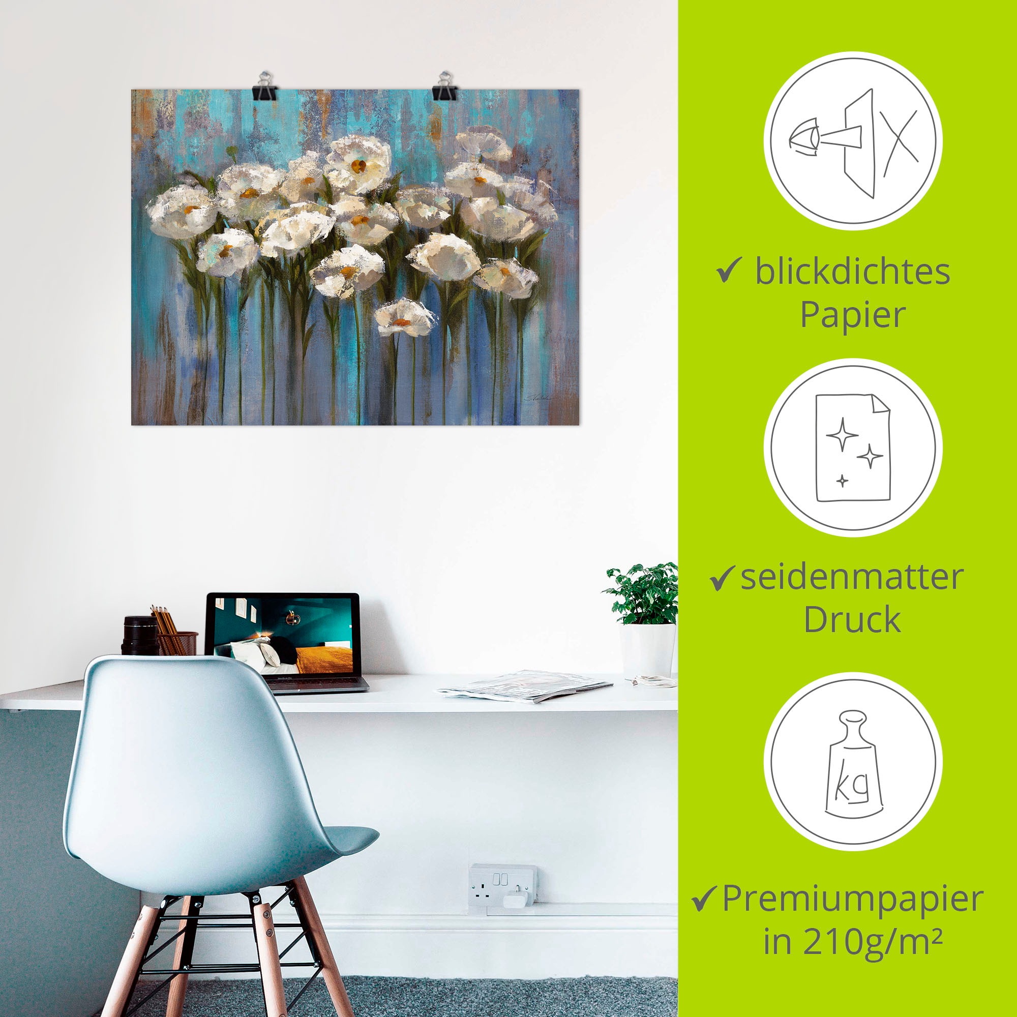 Artland Wandbild »Anemonen am See«, Blumen, (1 St.), als Leinwandbild, Poster in verschied. Größen