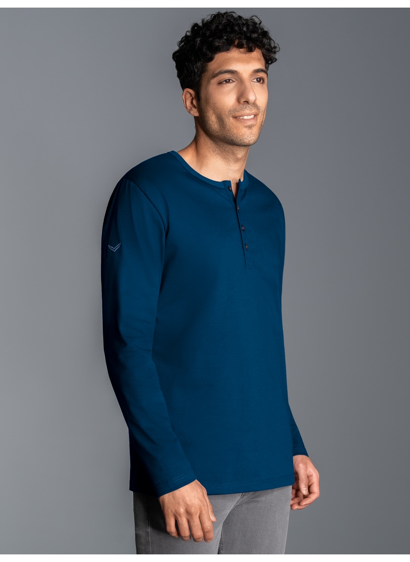 Trigema Longsleeve "TRIGEMA Langarmshirt mit Knopfleiste" 1 Stk. tlg. günstig online kaufen