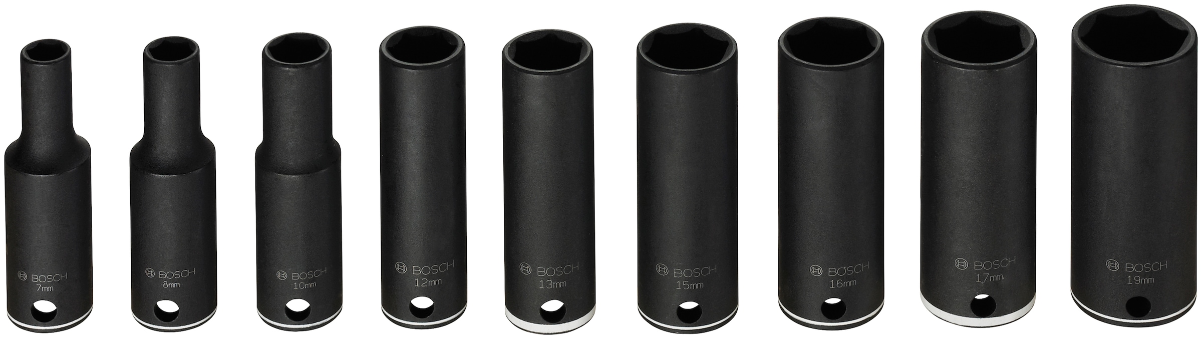 Bosch Professional Stecknüsse »Steckschlüsseleinsätze«, (Set, 9 St.), L 63  mm, SW 7 - SW 19 auf Raten | BAUR