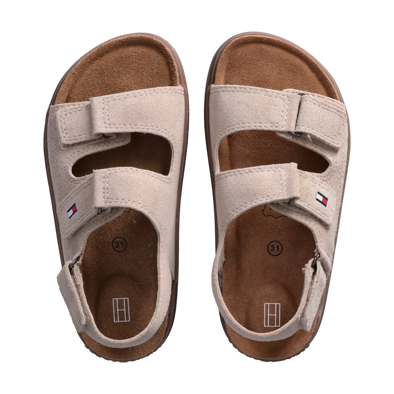 Tommy Hilfiger Sandale  Barfußschuh, Sommerschuh mit drei regulierbaren  Klettverschlüssen