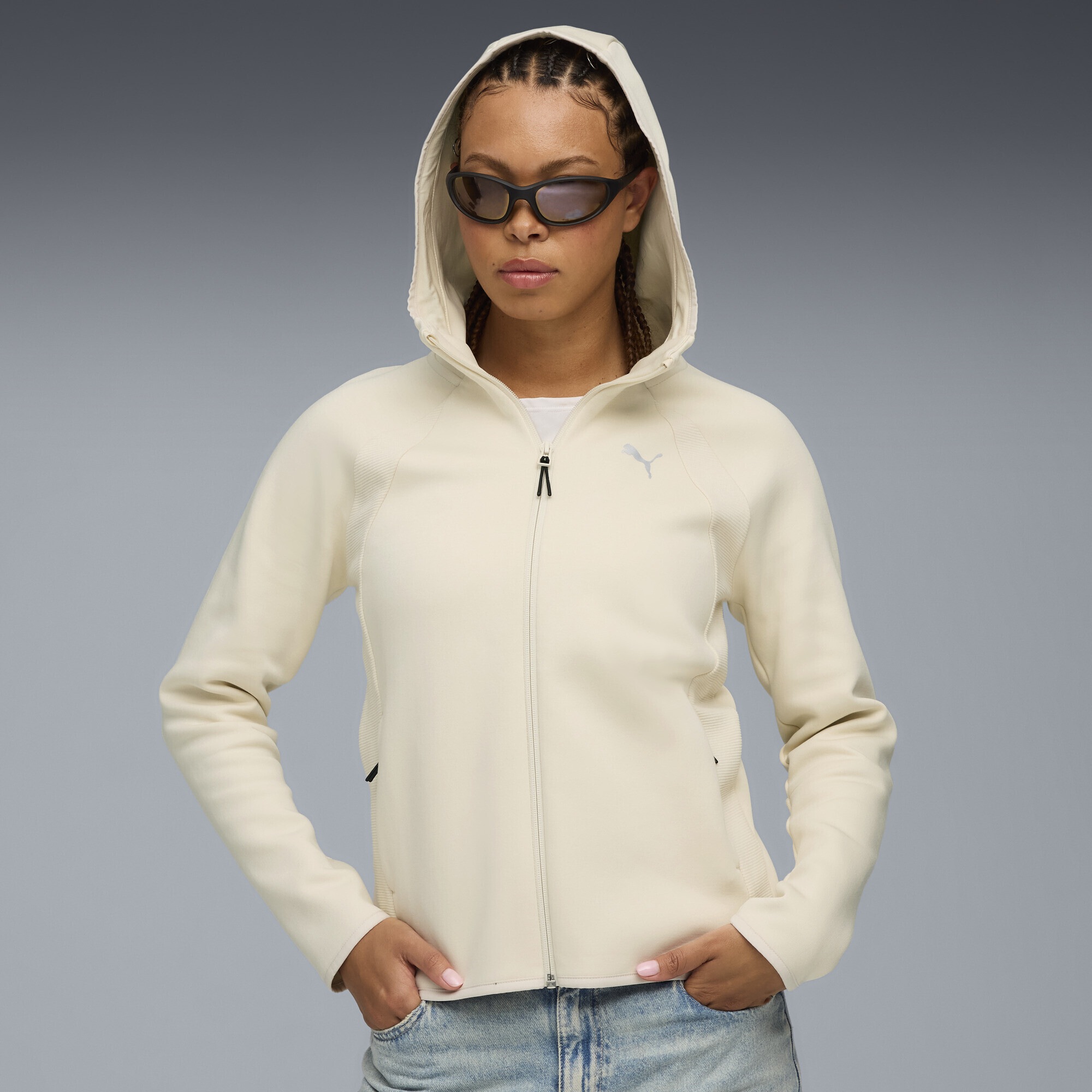 PUMA Sweatjacke »EvoStripe Kapuzenjacke Damen«