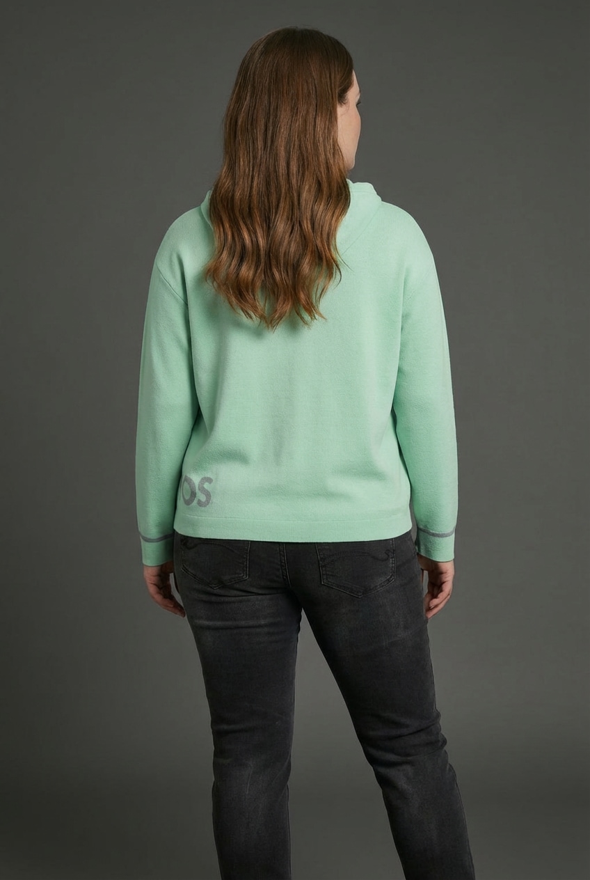 KangaROOS Kapuzenpullover aus Viskose-Mix, lässige Passform, Langarm, große Größen