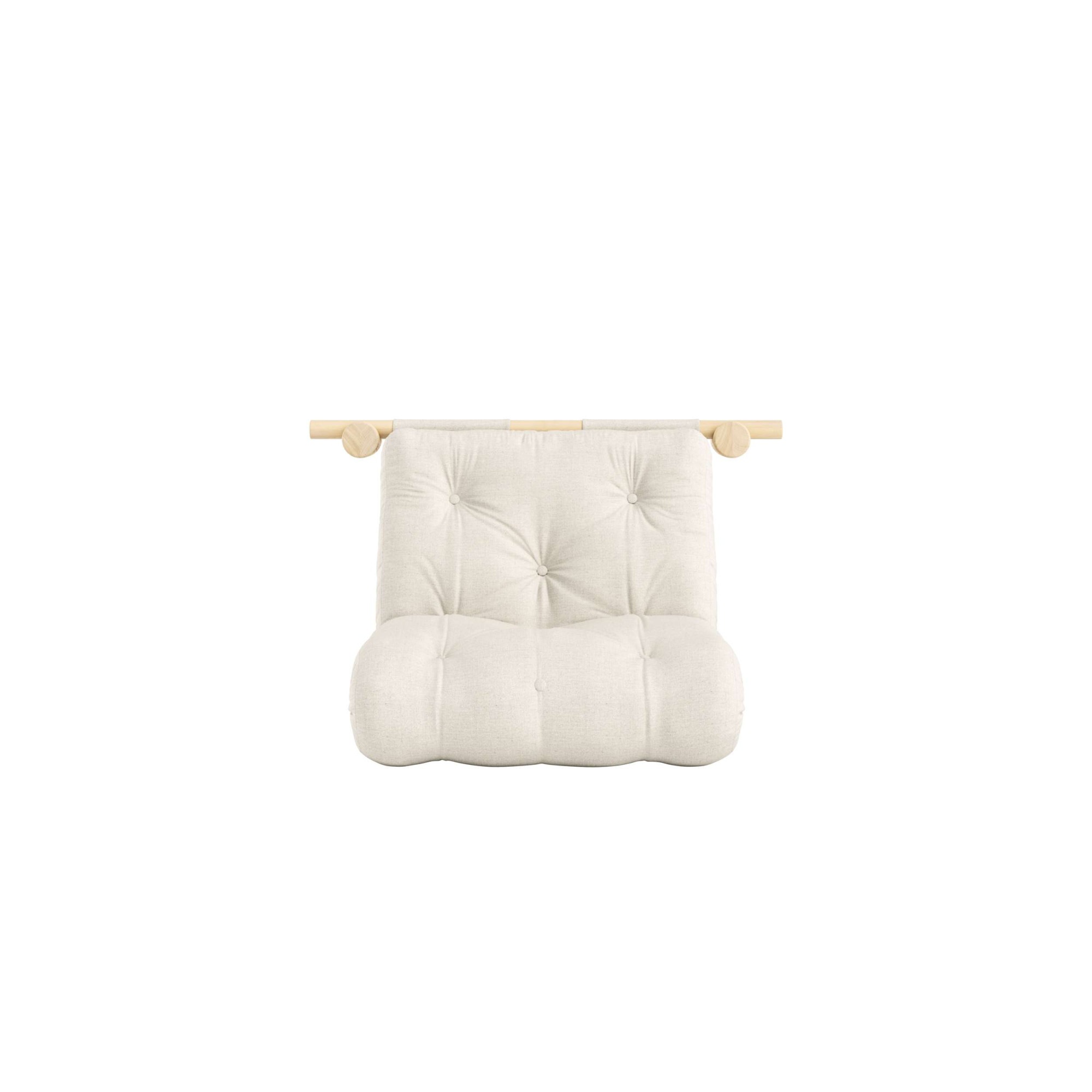Karup Design Schlafsofa »Hooked Schlafsessel, Sitz- und Schlafplatz, Wandmontiert, platzsparend«, Futonmatratze inkl. Halterungsset aus FSC®-zertifiziertem Massivholz