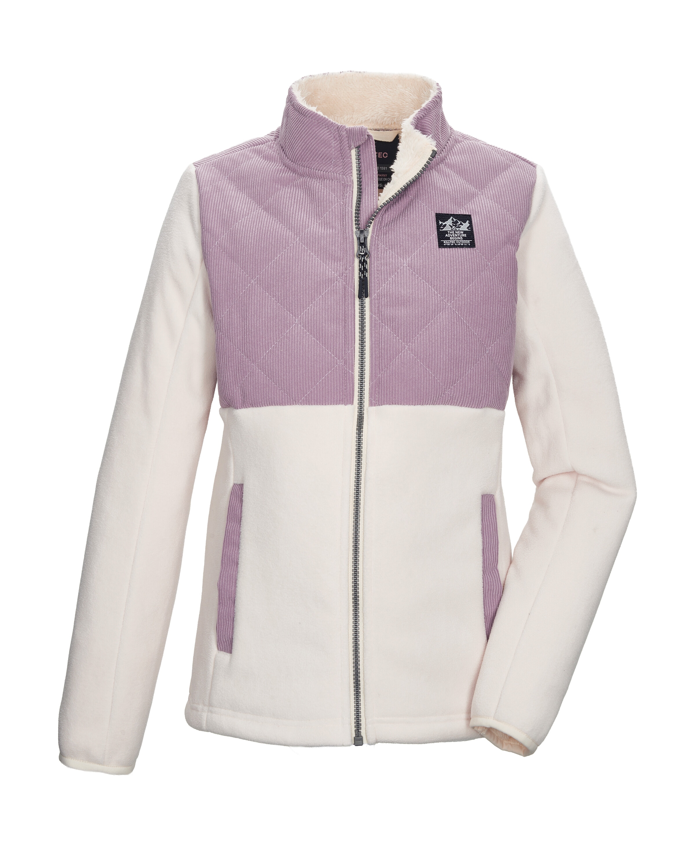 Killtec "KOW 166 GRLS FLC JCKT" Fleecejacke mit Kord, Teddyfleece, Kinnschutz, Taschen