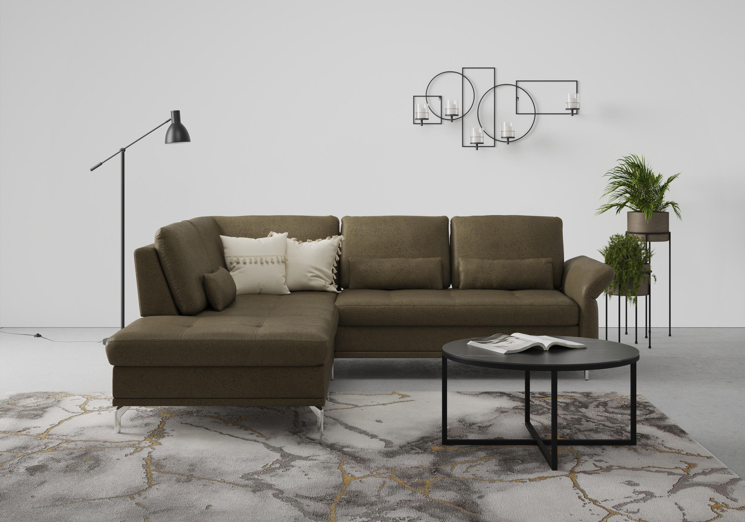 INOSIGN Ecksofa »Palm Beach L-Form«, Federkern, mit Sitztiefenverstellung, wahlweise mit Bettfunktion
