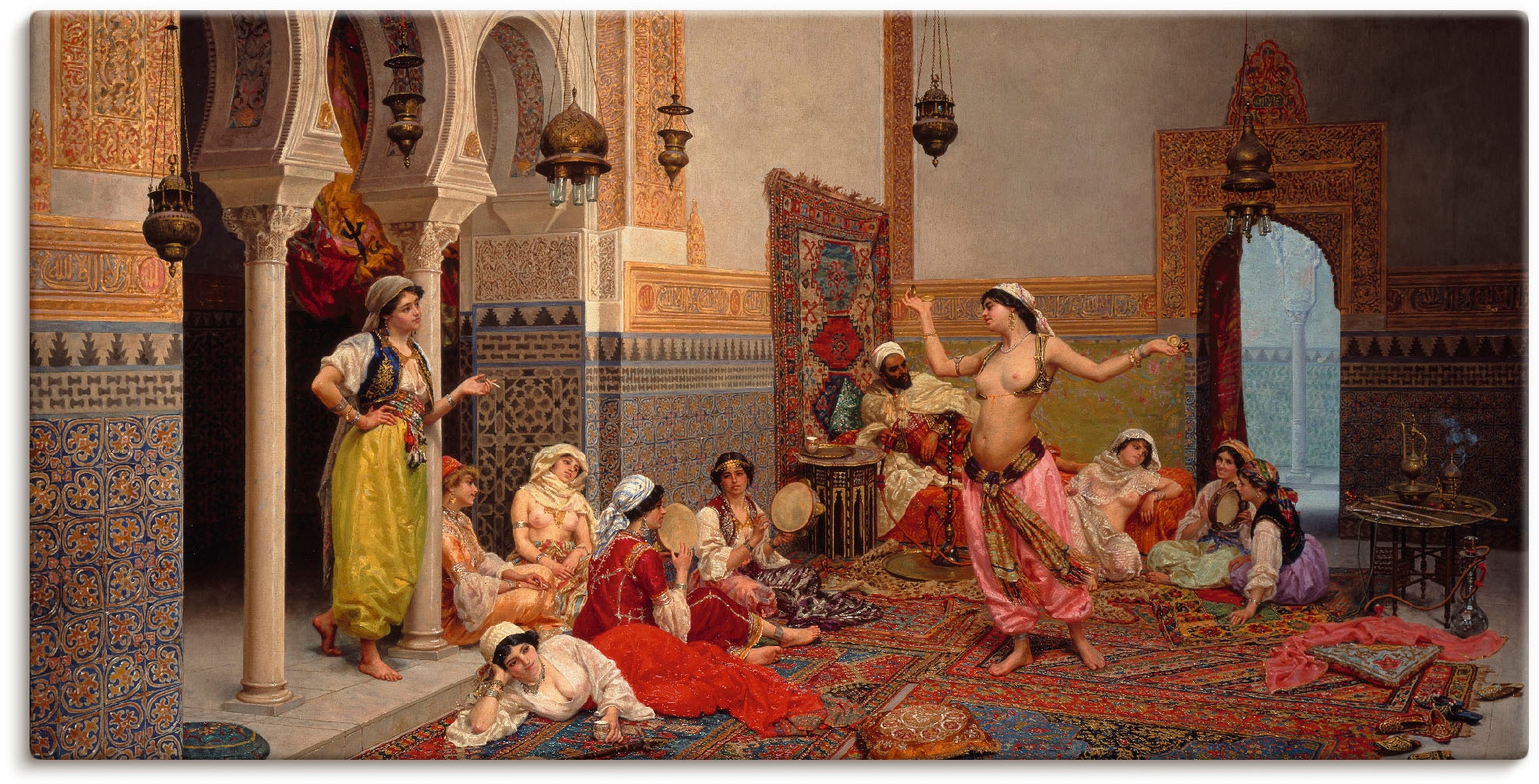 Artland Leinwandbild "Tanz im Harem." Gruppen & Familien 1 Stk. tlg. als Le günstig online kaufen