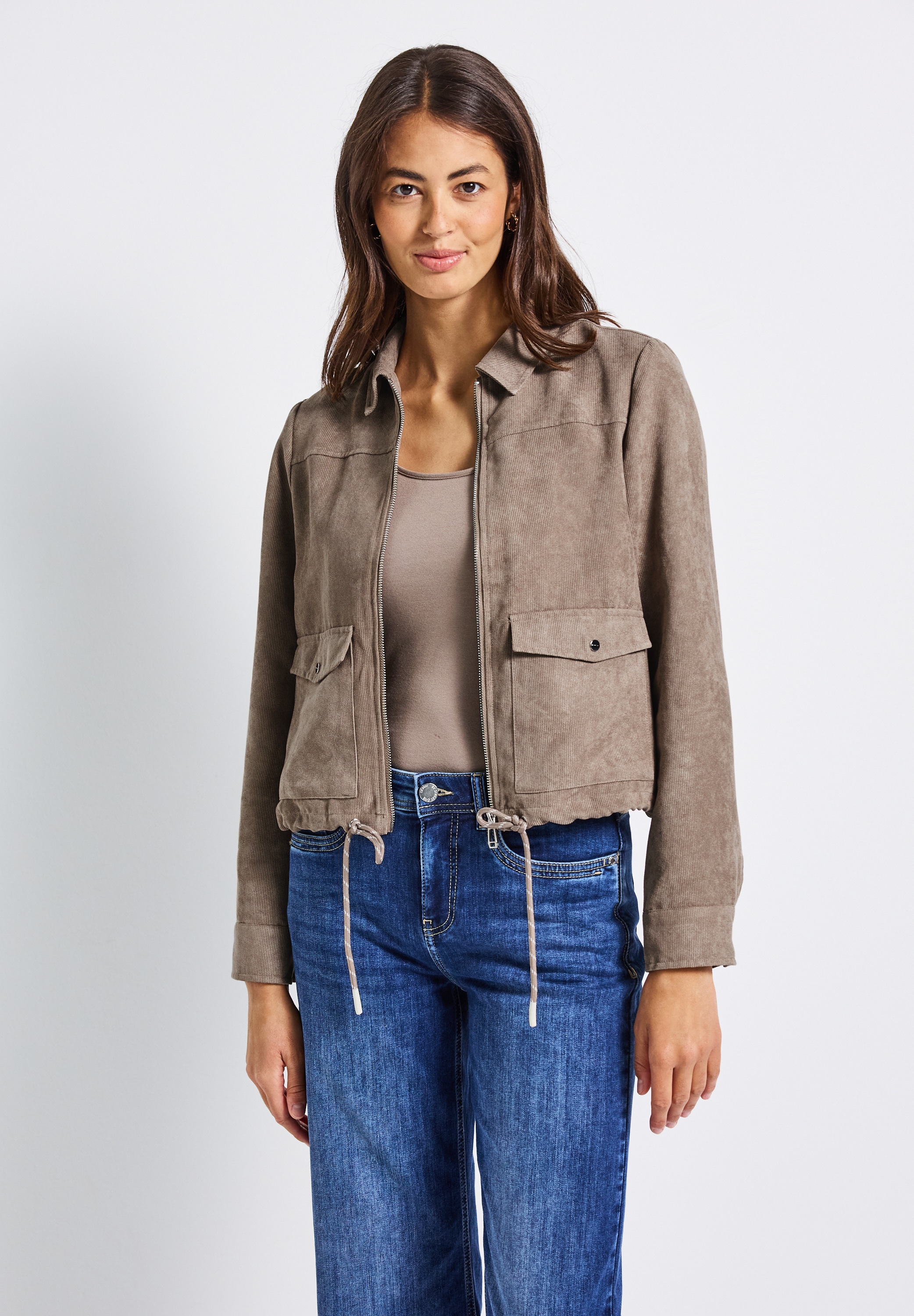 STREET ONE Kurzjacke, ohne Kapuze, in Cord-Optik günstig online kaufen