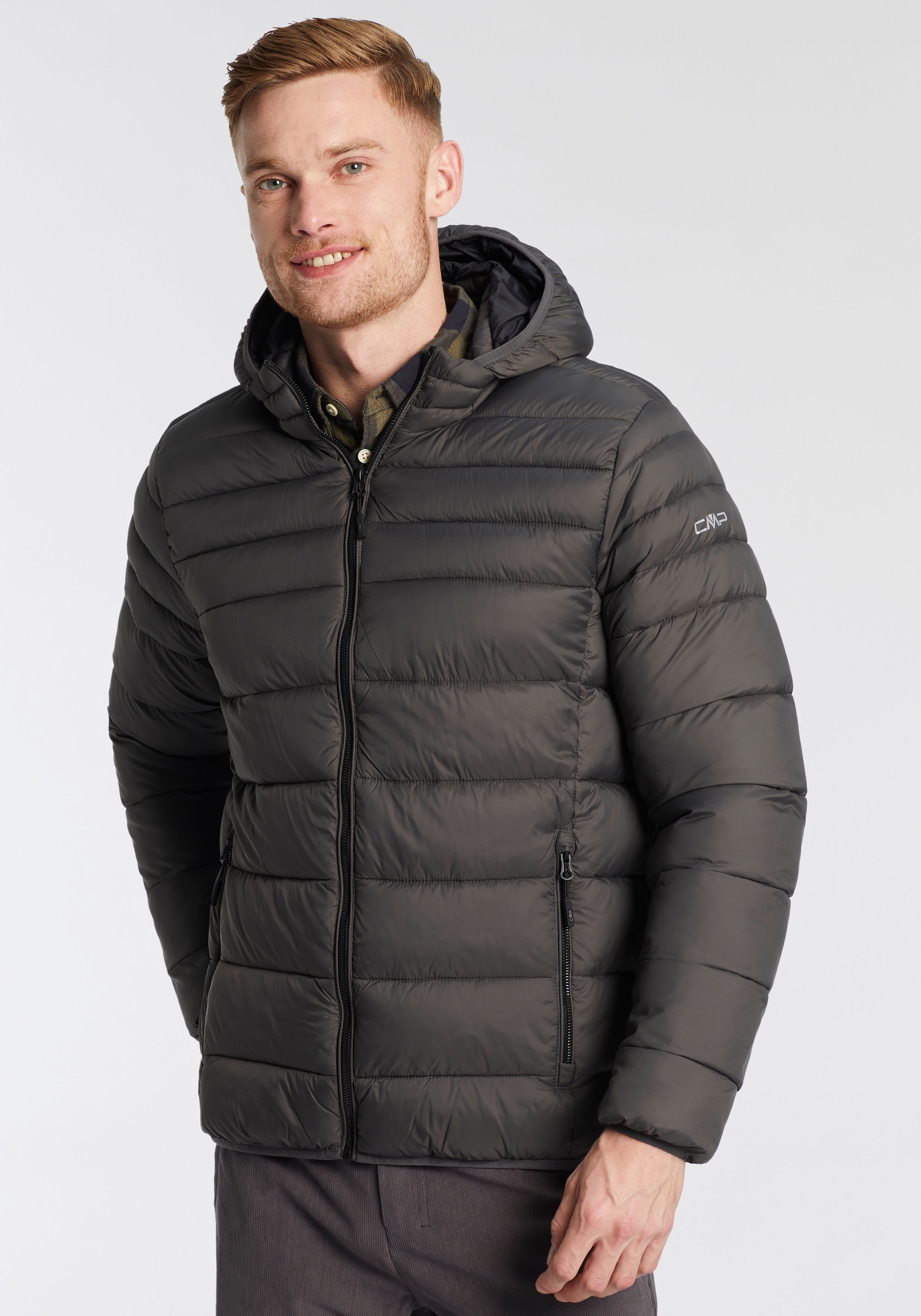 CMP Steppjacke "MAN JACKET FIX HOOD", mit Kapuze