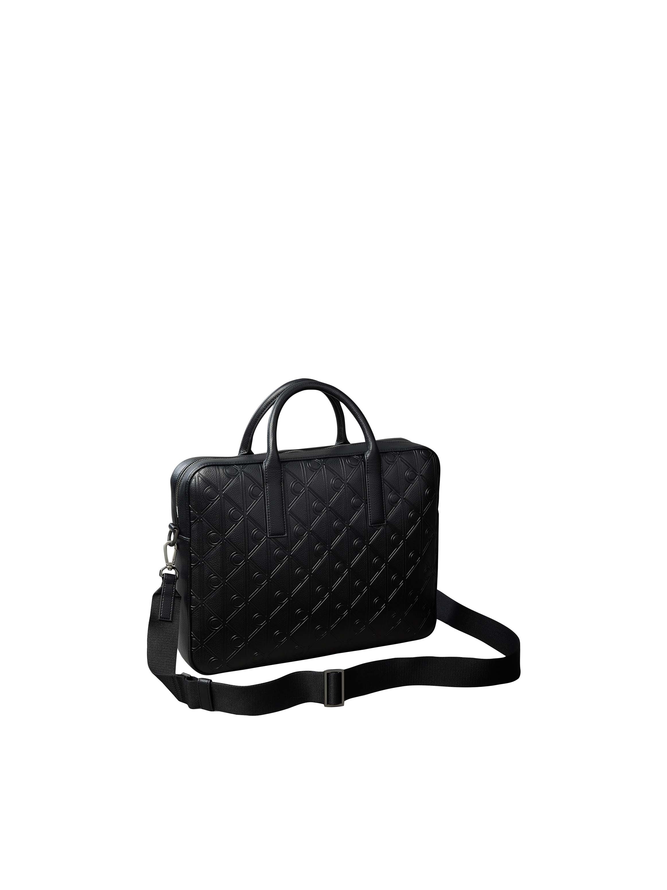Calvin Klein Aktentasche »EMBLEM AOP DEBOSS COMMUTER« Unisex Businesstasche, Laptoptasche mit abnehmbarem Schulterriemen