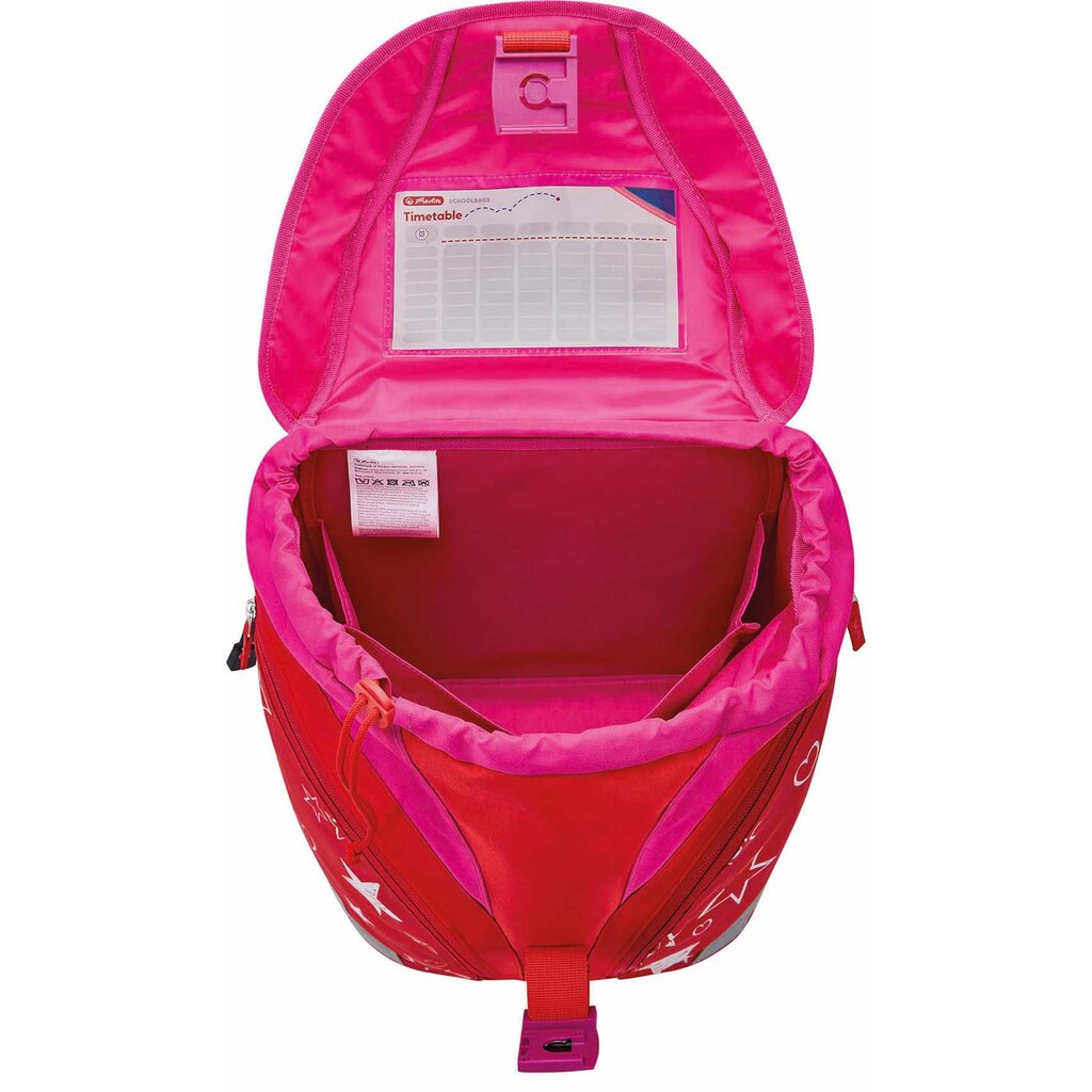 Herlitz Schulrucksack »SoftLight Plus, Stars&Stripe«, Reflektoren-Floureszierende Flächen