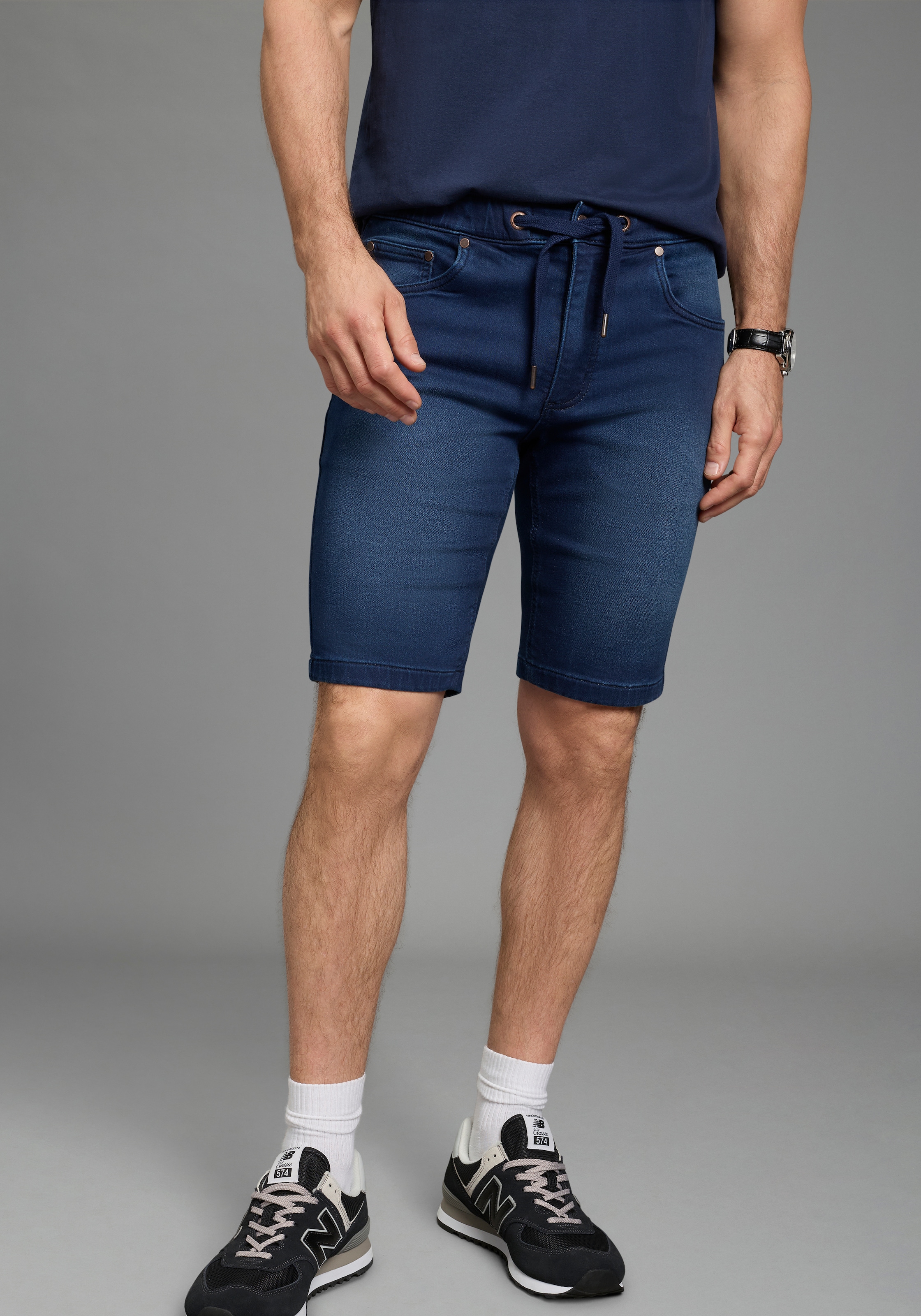 Arizona Jeansshorts gerade geschnittenes Bein, Regular Fit Passform günstig online kaufen