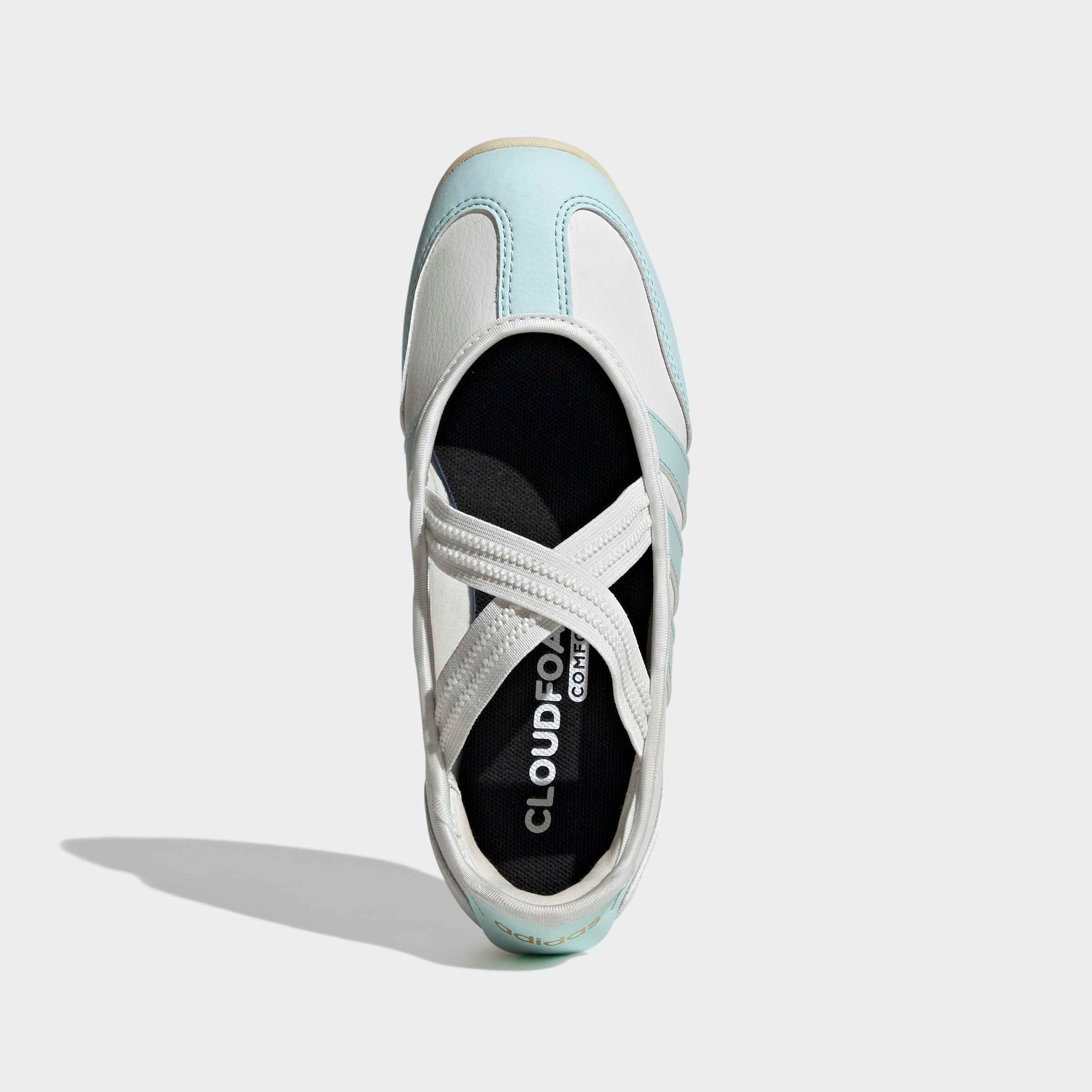 Sneaker Ballerinas ADIDAS SPORTSWEAR "BARREDA MARY JANE KIDS", Kinder, Gr. 37, core weiß, halo mint, warm vanilla, Leder, Synthetik, Schuhe, für Kinder & Jugendliche 3