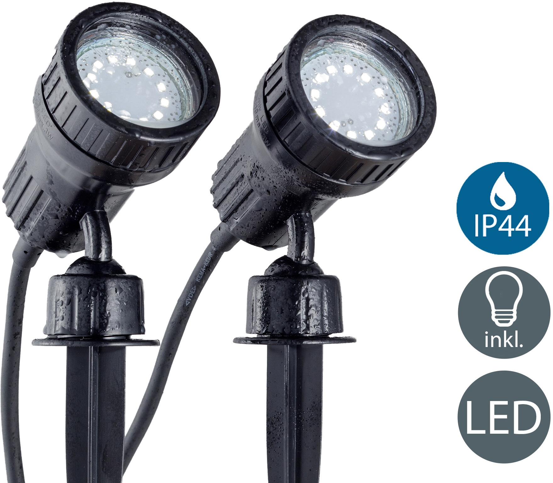 B.K.Licht LED Gartenleuchte »Nima« 2 flammig-fla...