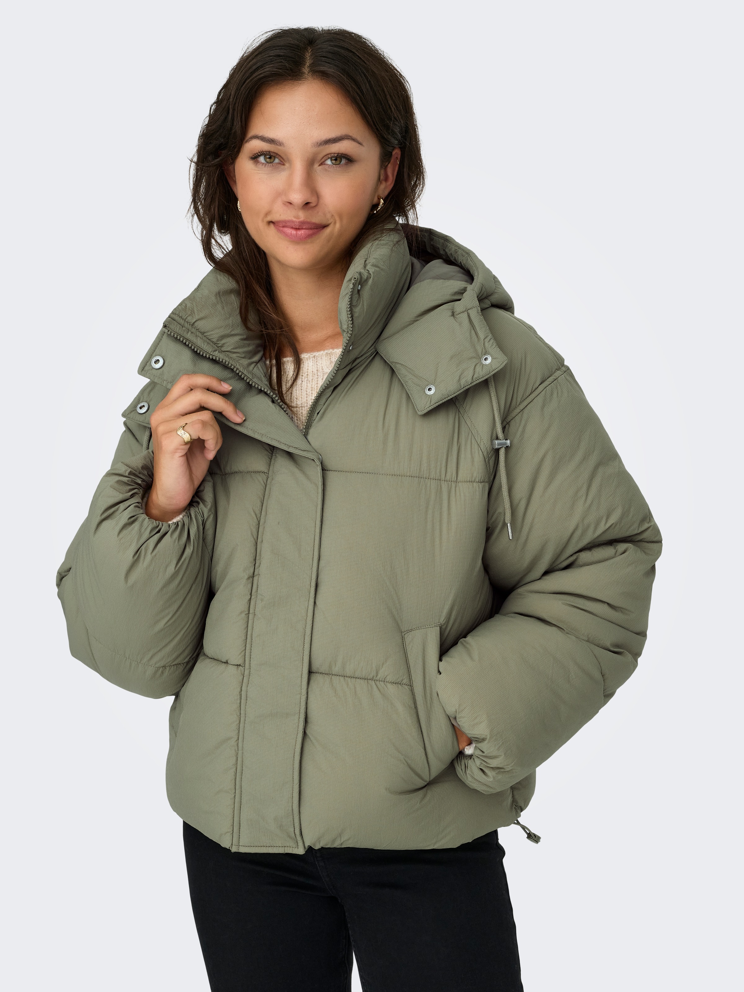 Thumbnail - ONLY Steppjacke "ONLHOPE SHORT PUFFER JACKET CC OTW" mit Kapuze