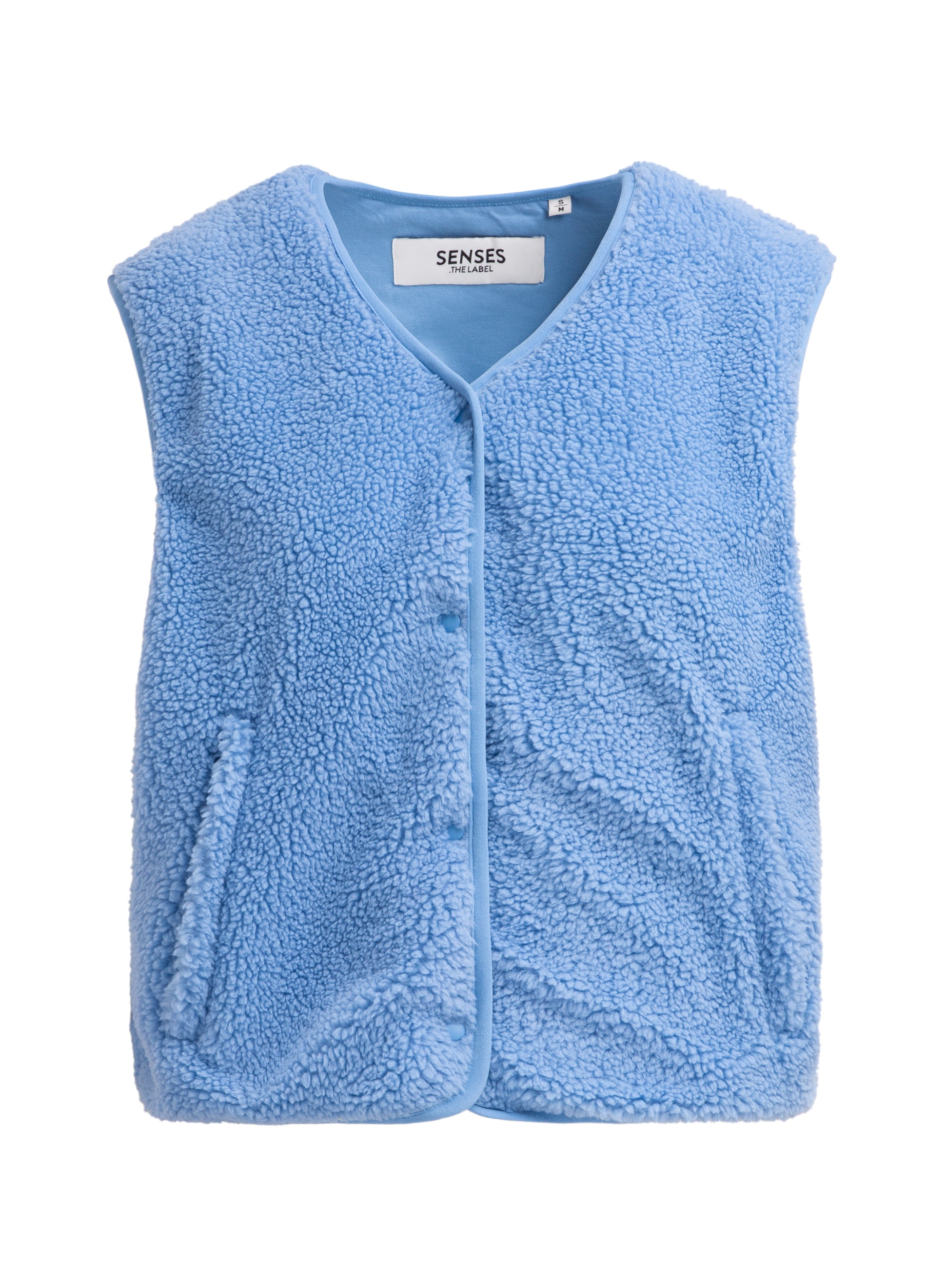 SENSES.THE LABEL Fleeceweste mit Druckknopfleiste