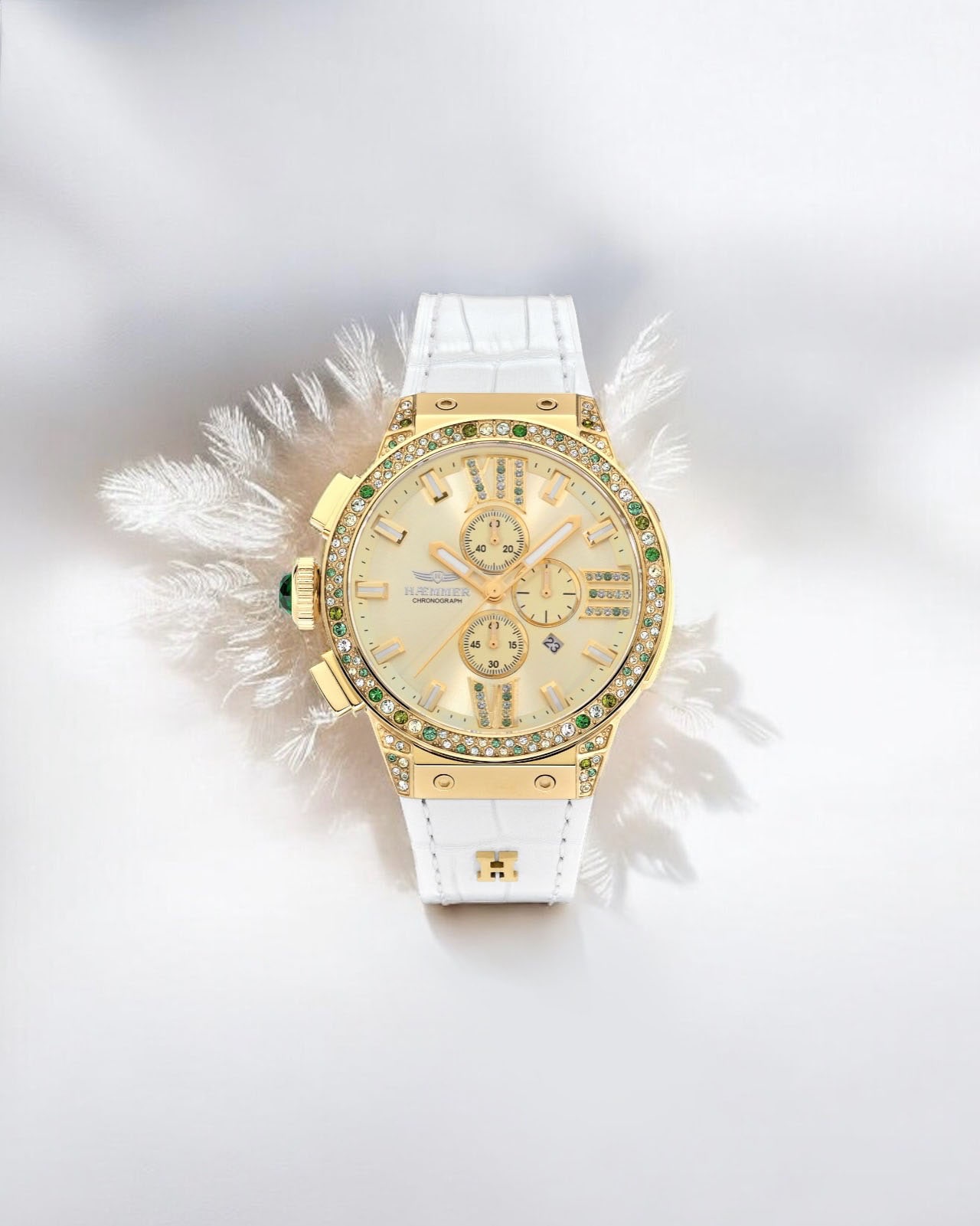 HAEMMER GERMANY Chronograph »EMINENT«, Quarzuhr, Armbanduhr, Damenuhr, analog, Tag, Stoppfunktion