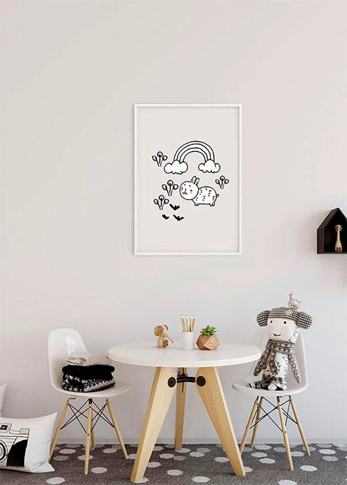 Komar Poster »Scribble Bunny«, Tiere, (1 St.), Kinderzimmer, Schlafzimmer,  Wohnzimmer | BAUR