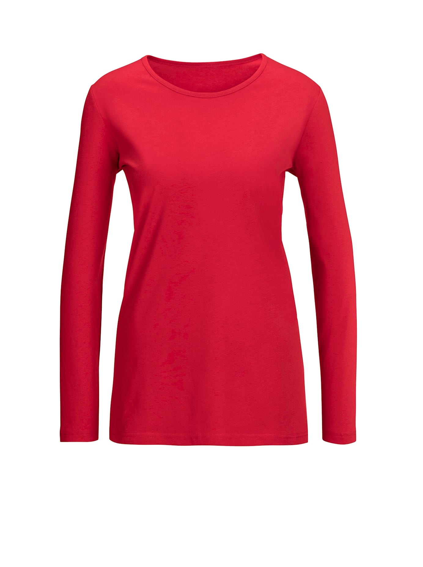 Classic Basics Langarmshirt Damen Rot 56 2