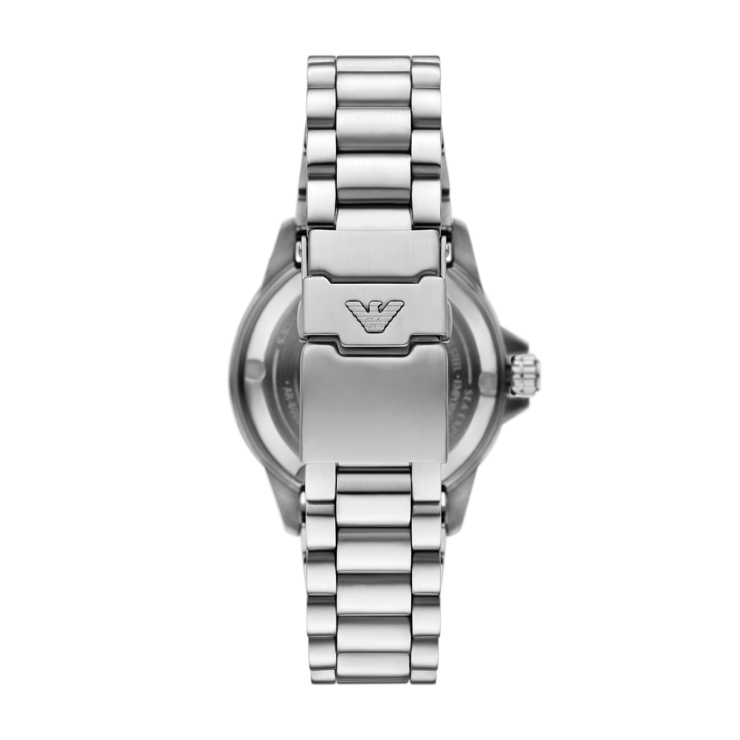 Emporio Armani Automatikuhr Armbanduhr, Herrenuhr, Mechanische Uhr, Edelstahlarmband, analog, Tag
